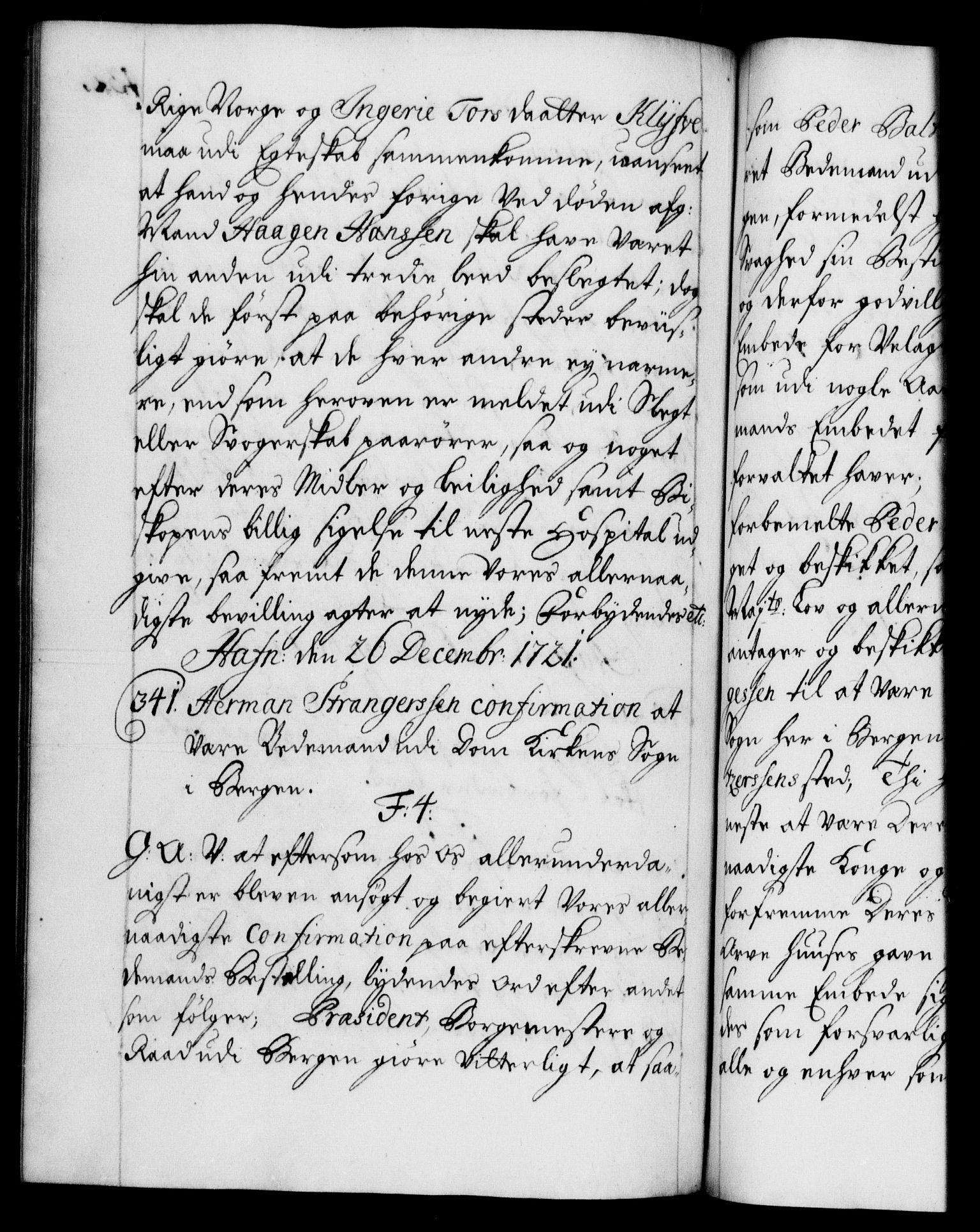 Danske Kanselli 1572-1799, AV/RA-EA-3023/F/Fc/Fca/Fcaa/L0023: Norske registre, 1720-1722, p. 432b