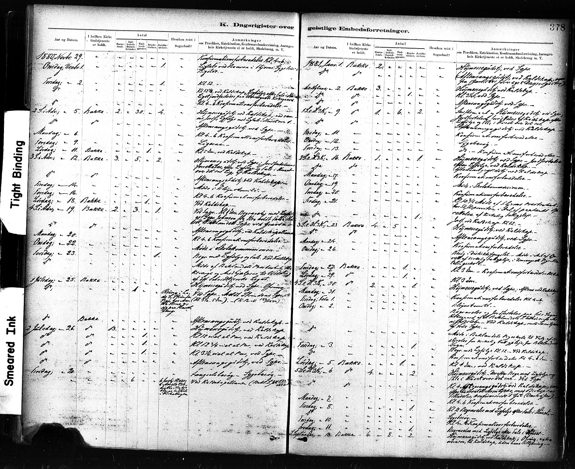 Ministerialprotokoller, klokkerbøker og fødselsregistre - Sør-Trøndelag, AV/SAT-A-1456/604/L0189: Parish register (official) no. 604A10, 1878-1892, p. 378