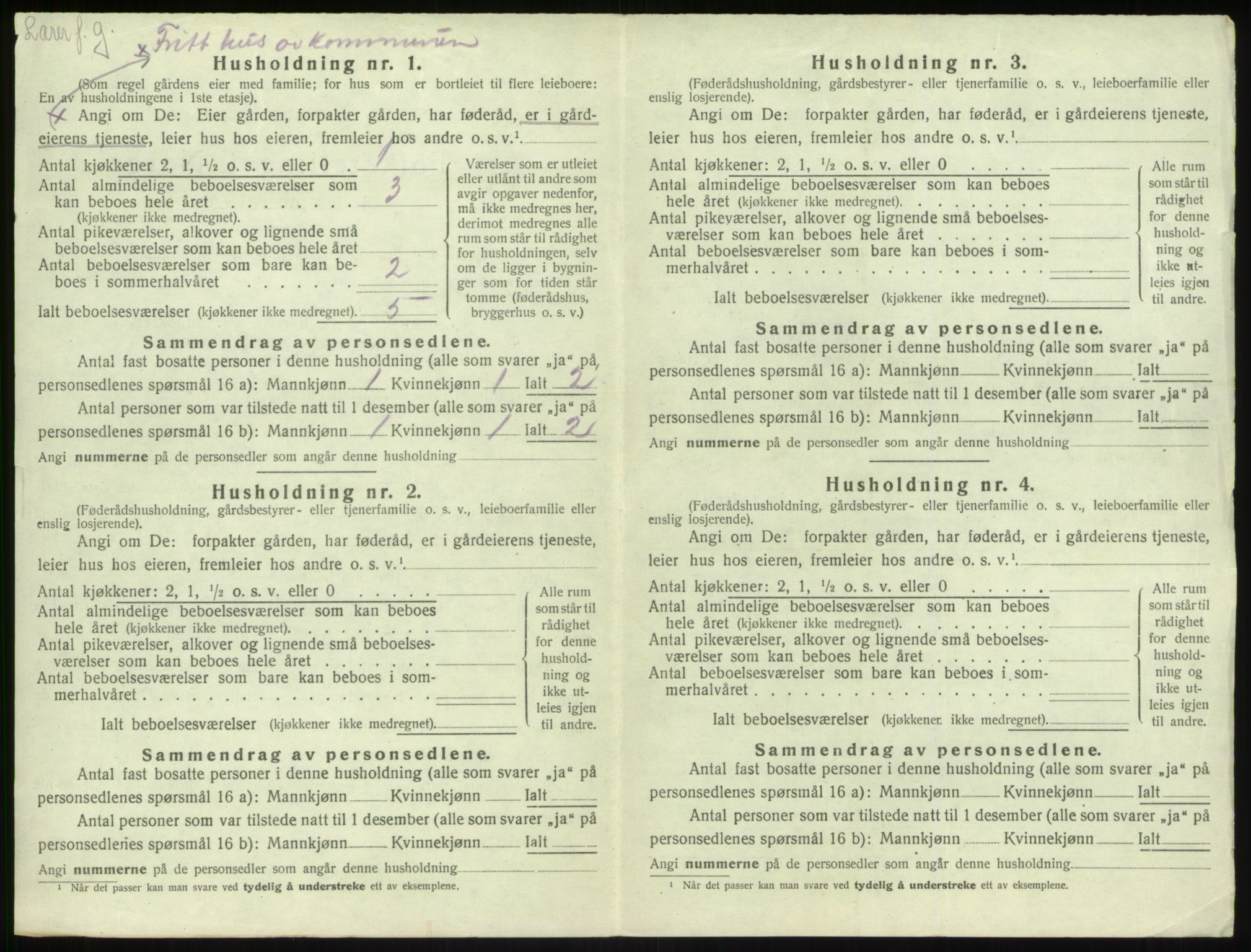 SAB, 1920 census for Kyrkjebø, 1920, p. 400
