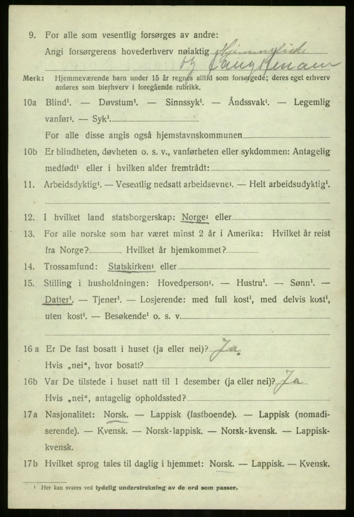 SATØ, 1920 census for Tromsøysund, 1920, p. 10193