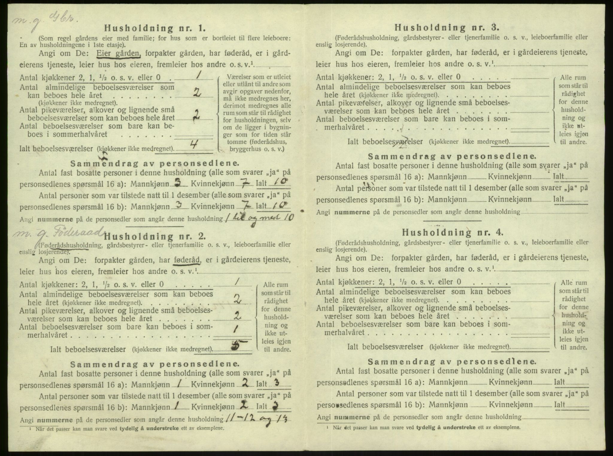 SAB, 1920 census for Gulen, 1920, p. 162