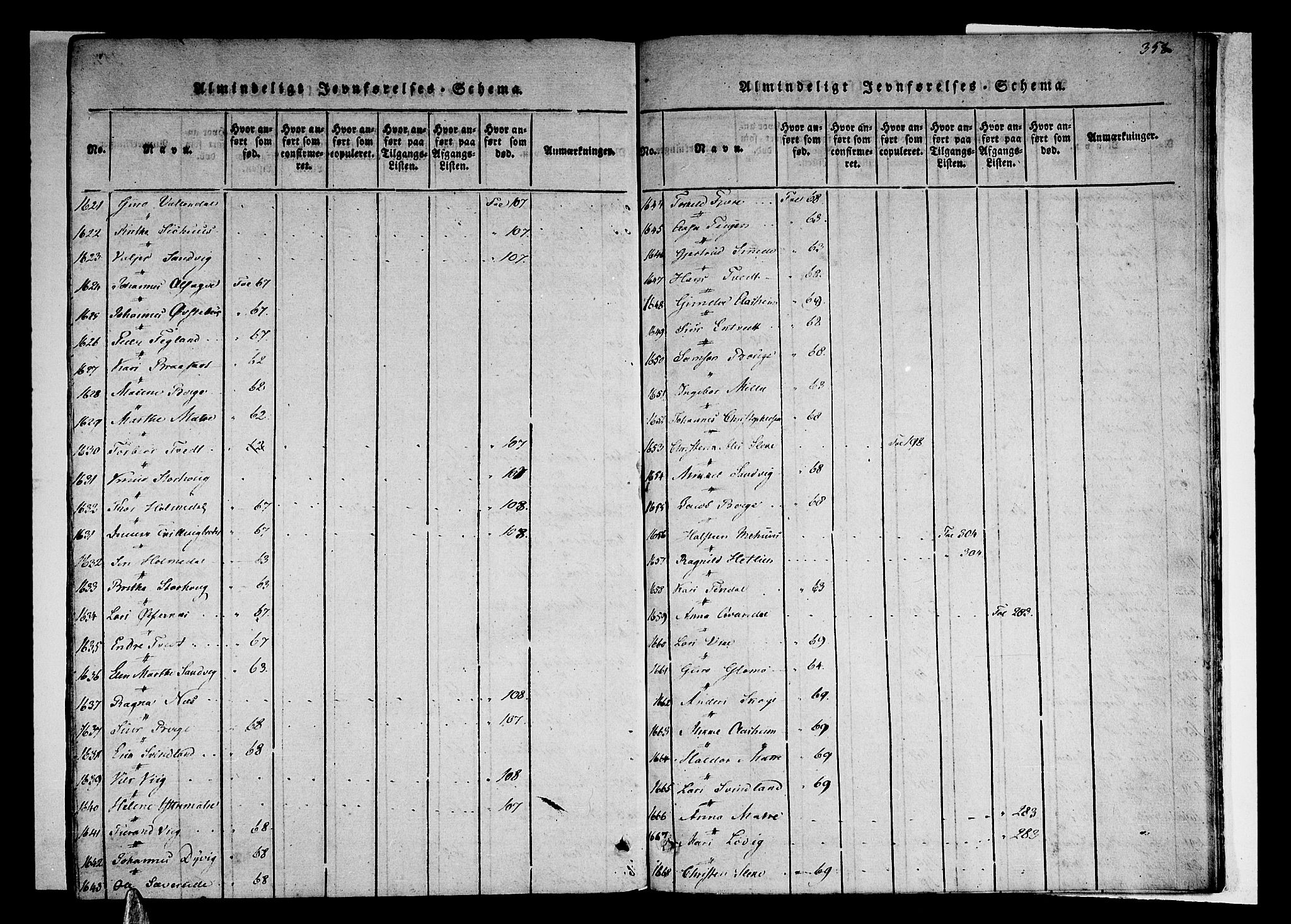 Skånevik sokneprestembete, AV/SAB-A-77801/H/Haa: Parish register (official) no. A 3, 1815-1828, p. 358