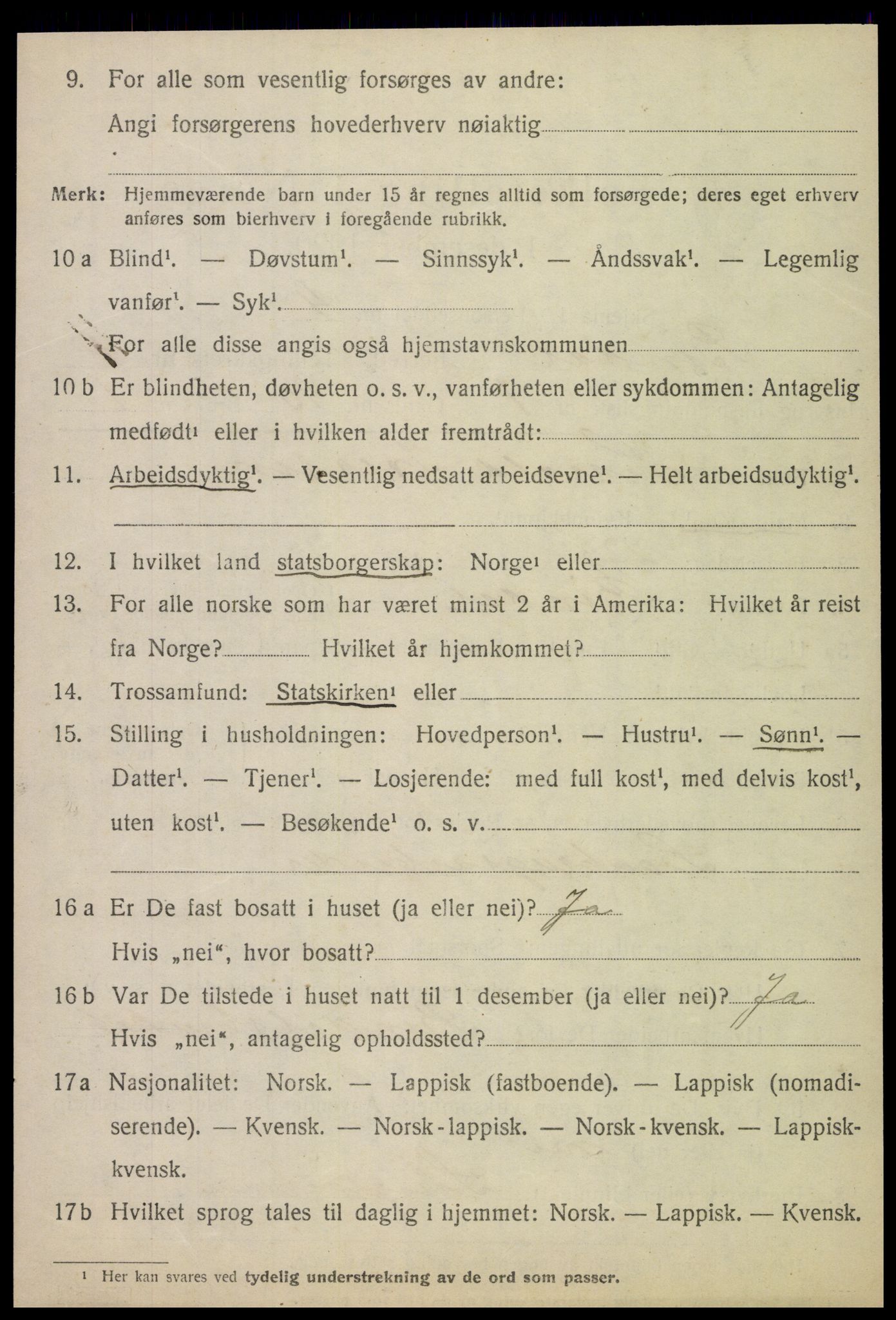 SAT, 1920 census for Bindal, 1920, p. 3318