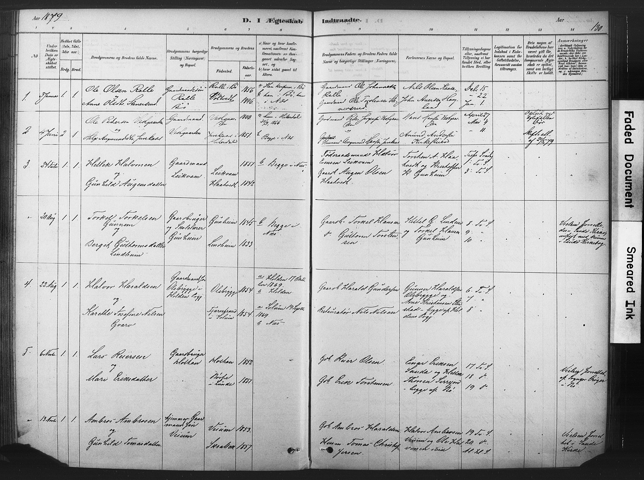 Sauherad kirkebøker, SAKO/A-298/F/Fb/L0002: Parish register (official) no. II 2, 1878-1901, p. 130