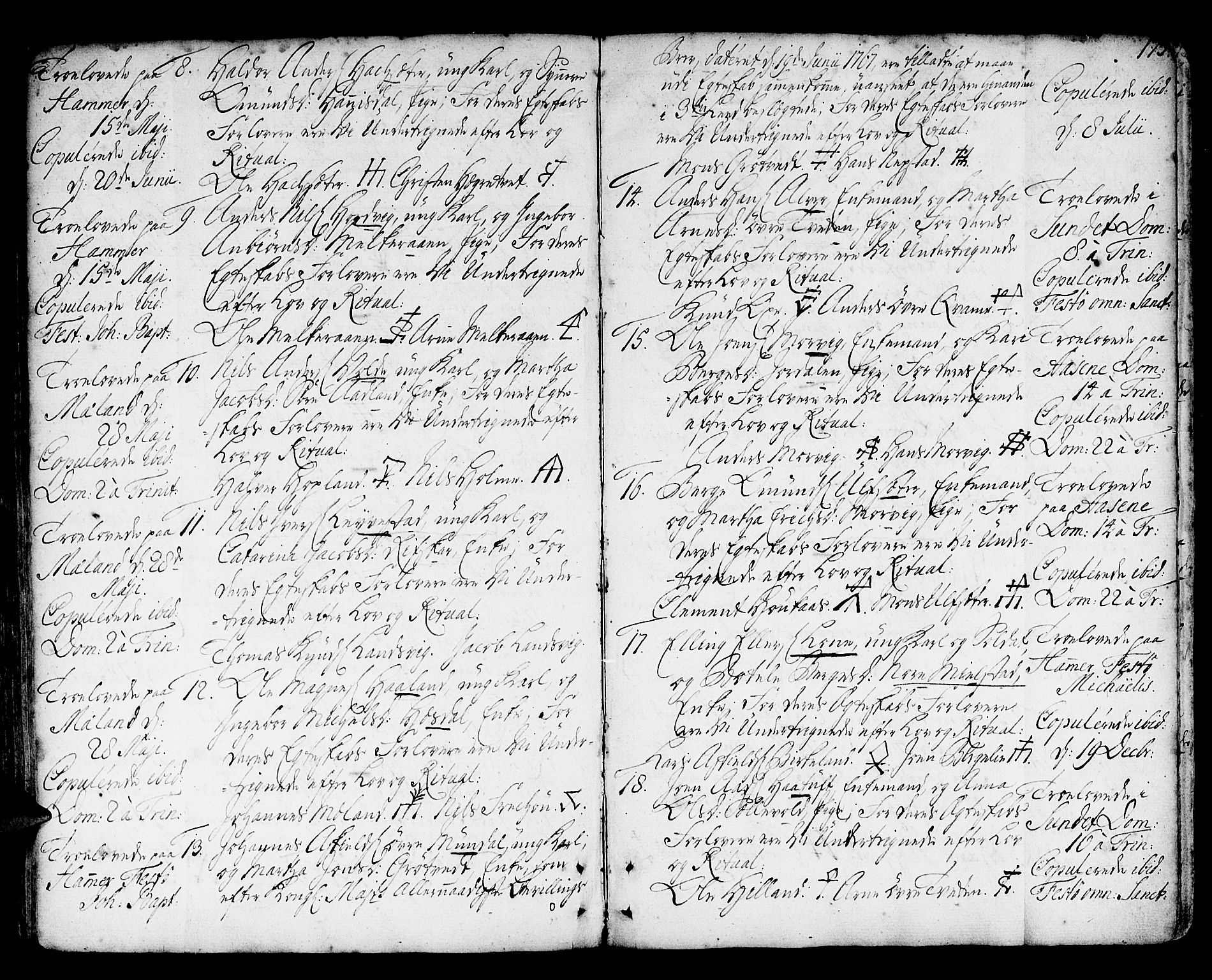 Hamre sokneprestembete, AV/SAB-A-75501/H/Ha/Haa/Haaa/L0007: Parish register (official) no. A 7, 1762-1777, p. 173