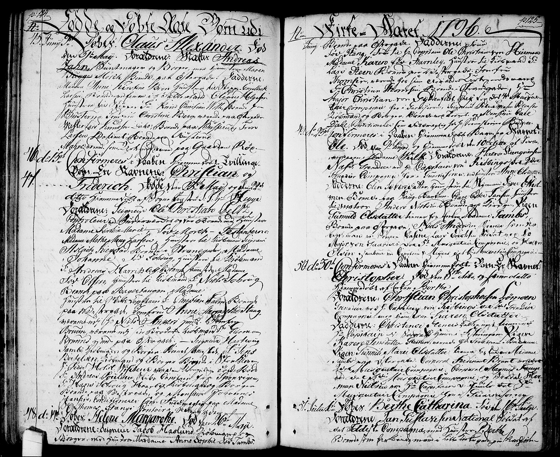 Halden prestekontor Kirkebøker, SAO/A-10909/F/Fa/L0002: Parish register (official) no. I 2, 1792-1812, p. 124-125