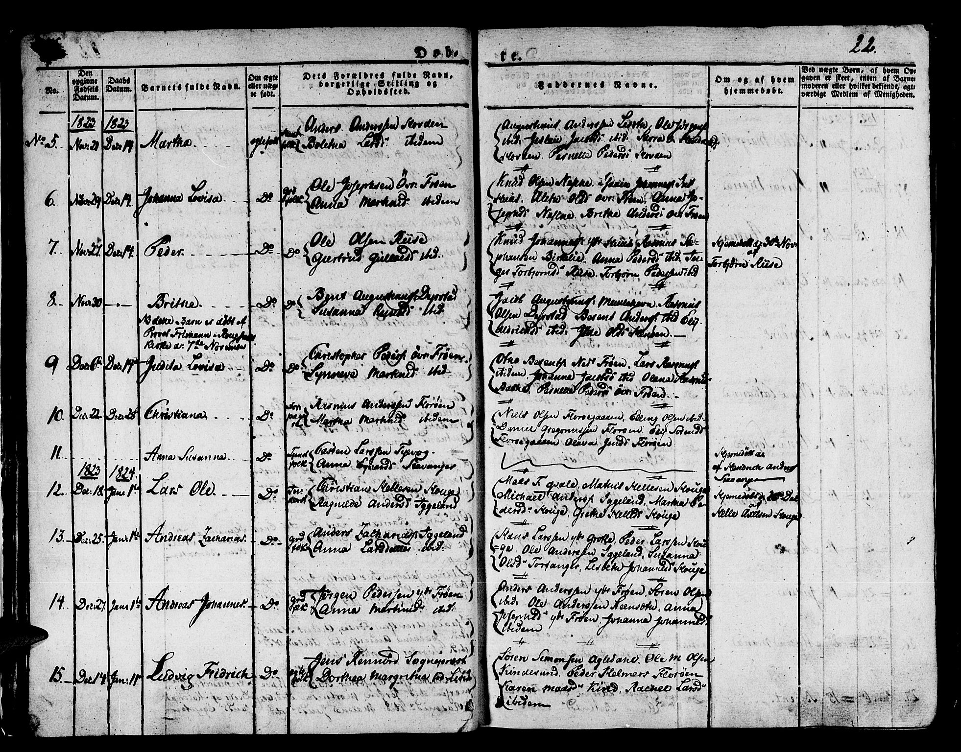 Kinn sokneprestembete, SAB/A-80801/H/Haa/Haaa/L0004/0001: Parish register (official) no. A 4I, 1822-1840, p. 22