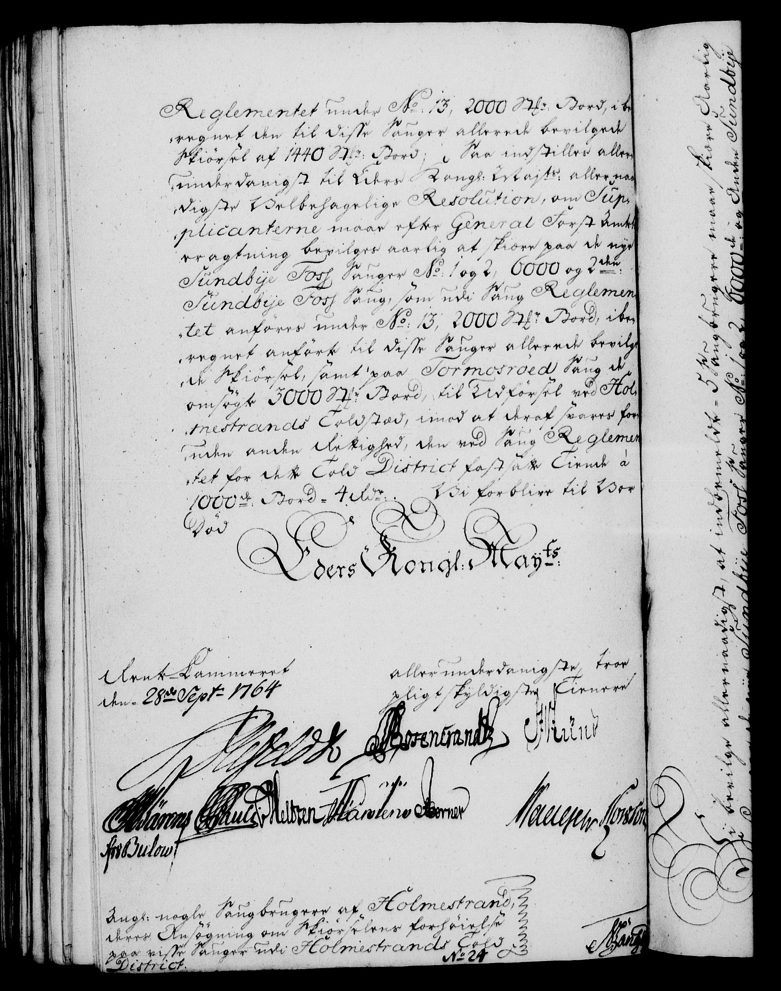 Rentekammeret, Kammerkanselliet, RA/EA-3111/G/Gf/Gfa/L0046: Norsk relasjons- og resolusjonsprotokoll (merket RK 52.46), 1764, p. 391
