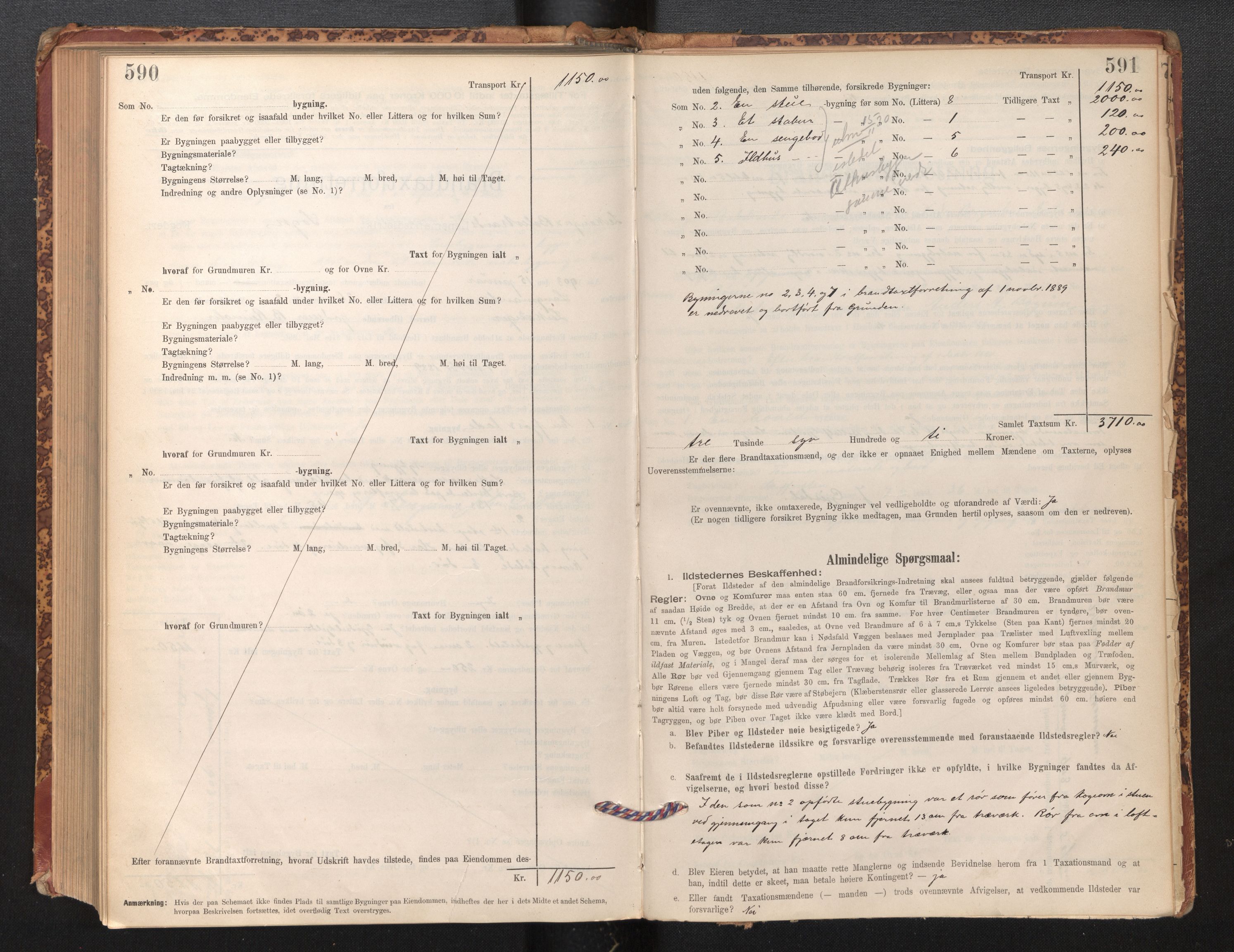 Lensmannen i Leikanger, AV/SAB-A-29201/0012/L0004: Branntakstprotokoll, skjematakst, 1894-1903, p. 590-591