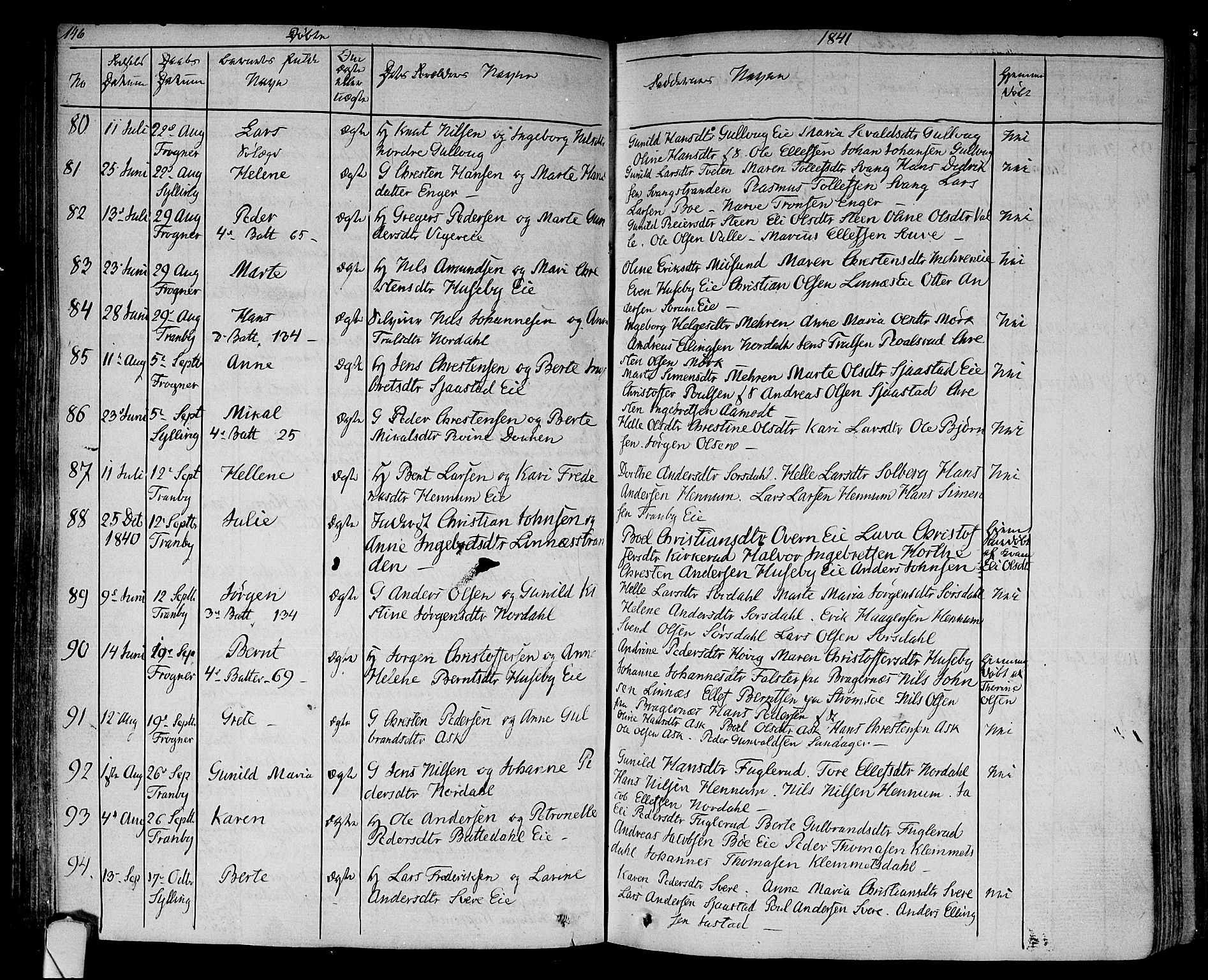 Lier kirkebøker, AV/SAKO-A-230/F/Fa/L0010: Parish register (official) no. I 10, 1827-1843, p. 146