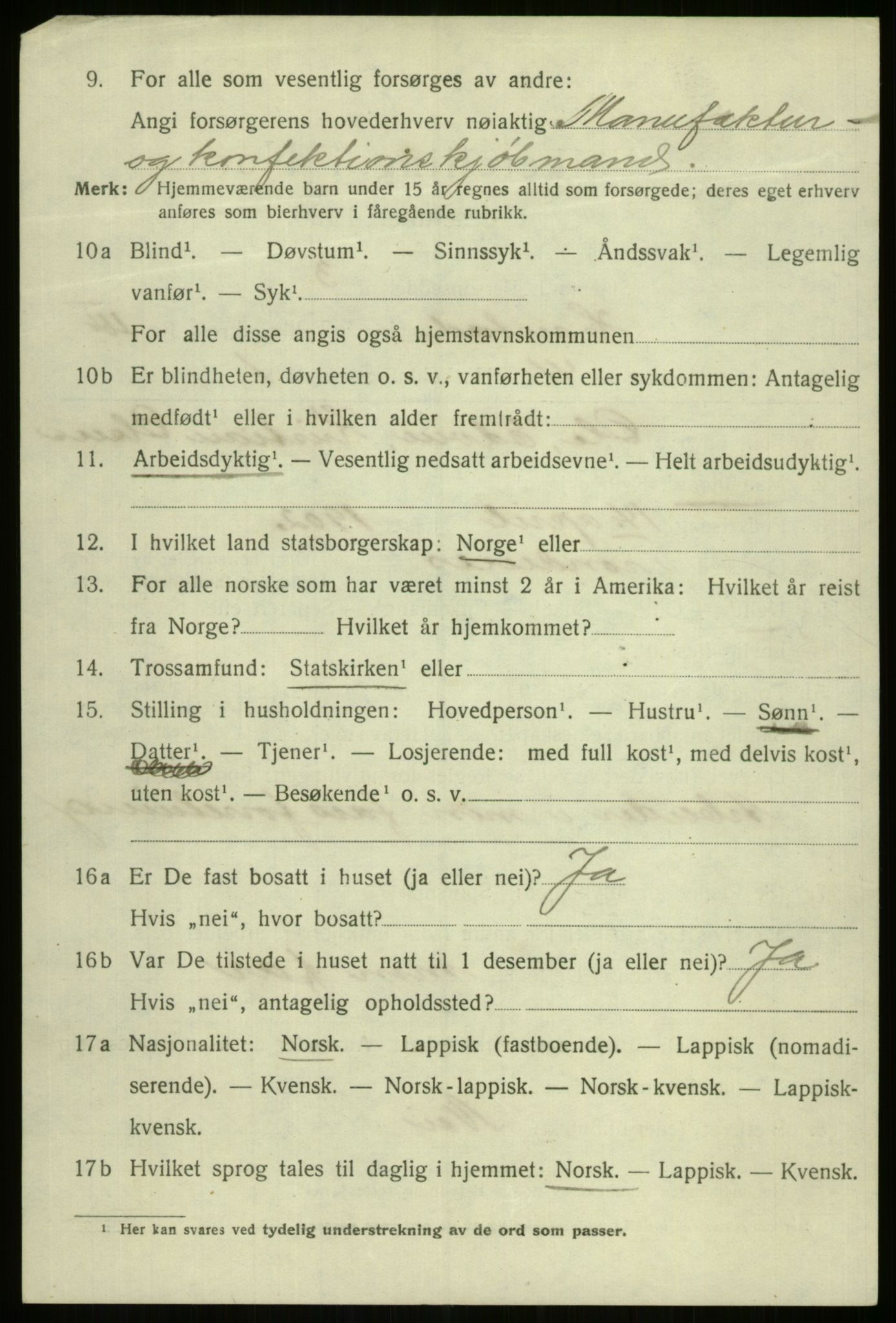 SATØ, 1920 census for Harstad, 1920, p. 6043