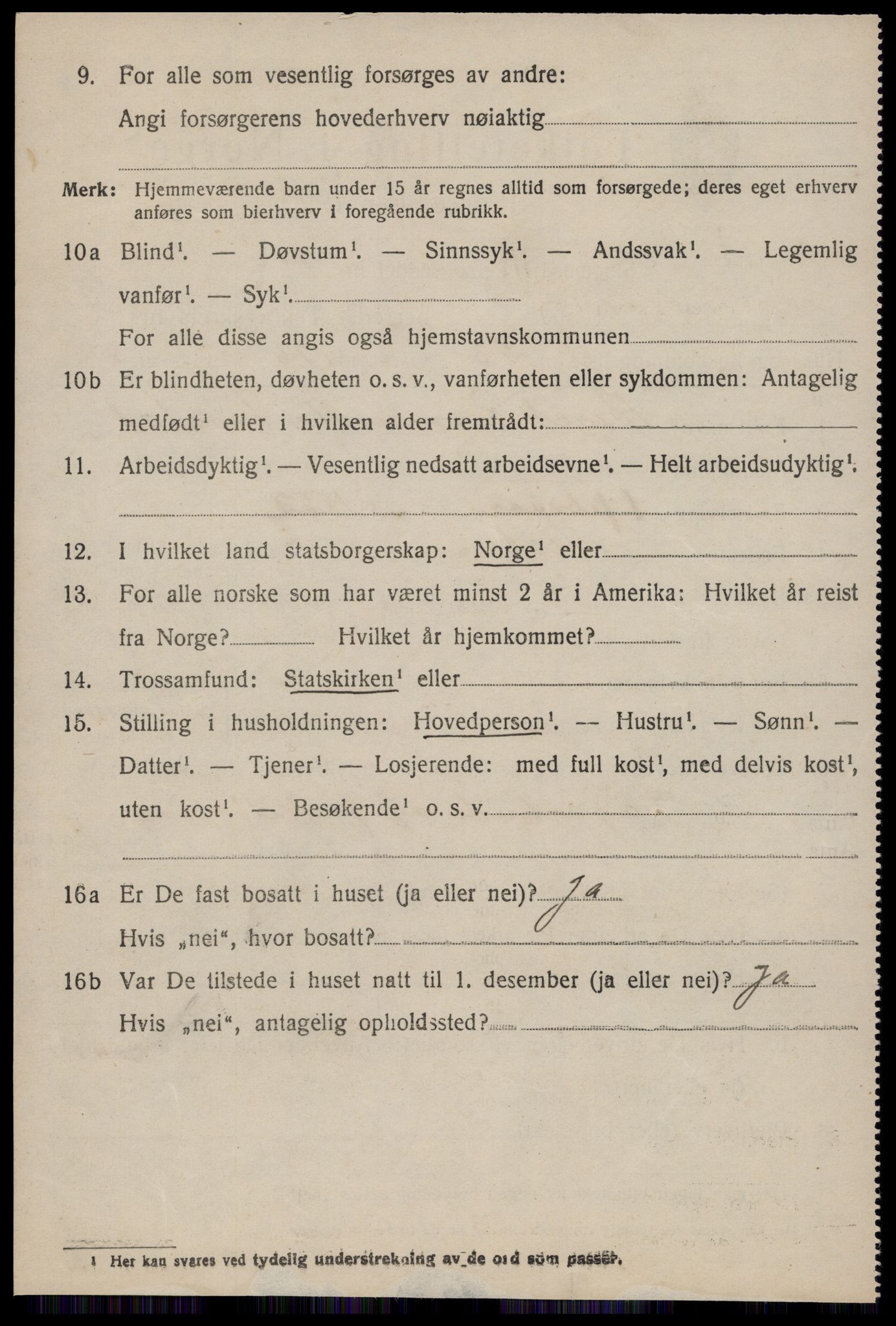 SAT, 1920 census for Vestnes, 1920, p. 6490