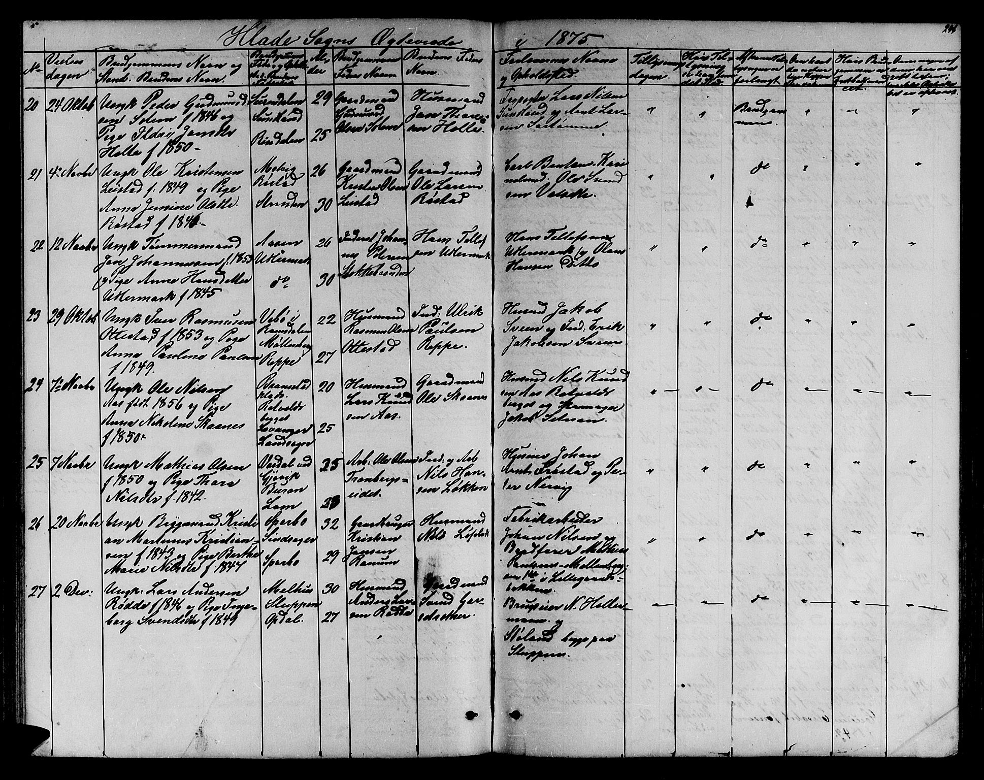 Ministerialprotokoller, klokkerbøker og fødselsregistre - Sør-Trøndelag, SAT/A-1456/606/L0311: Parish register (copy) no. 606C07, 1860-1877, p. 246