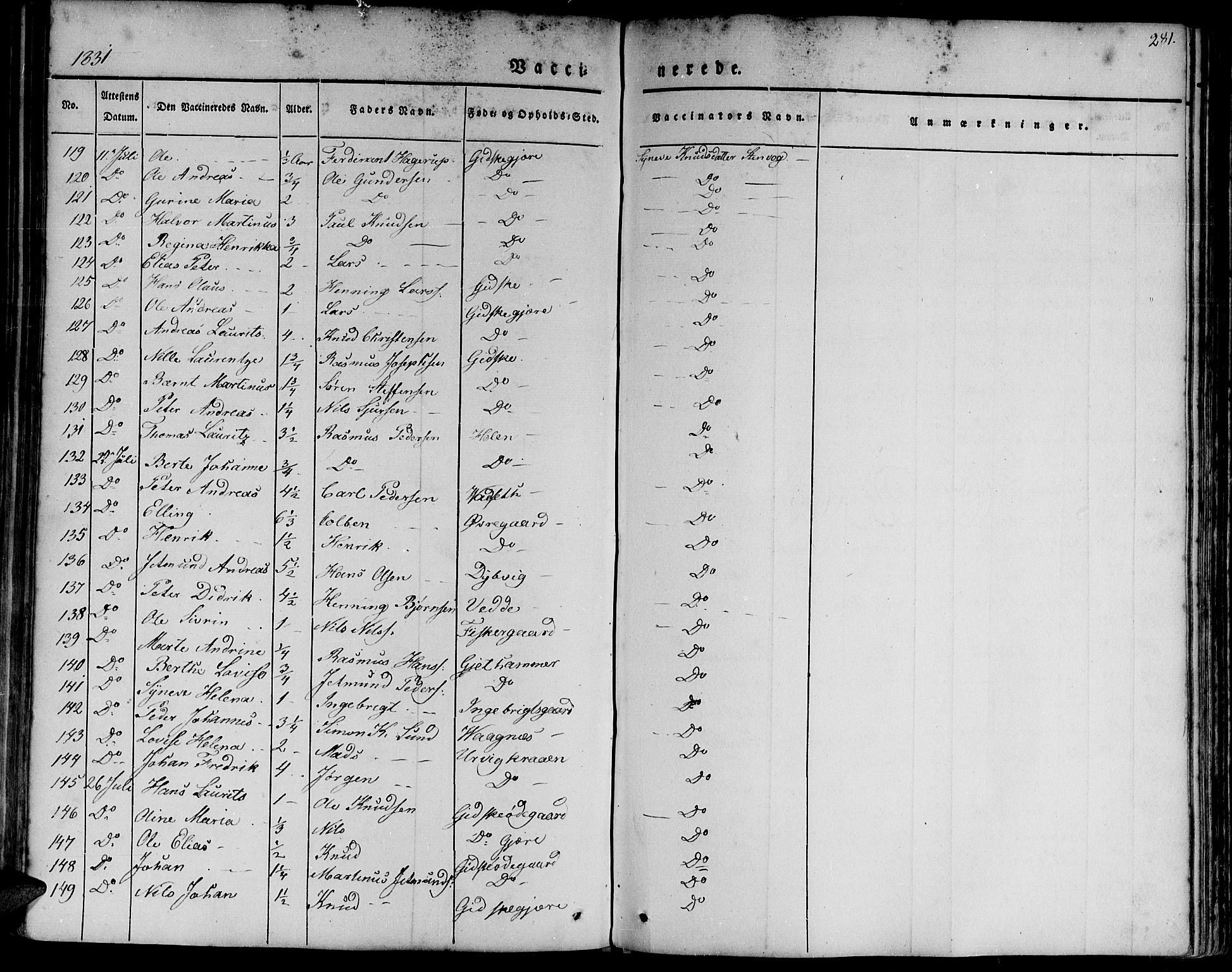 Ministerialprotokoller, klokkerbøker og fødselsregistre - Møre og Romsdal, AV/SAT-A-1454/528/L0395: Parish register (official) no. 528A06, 1828-1839, p. 281