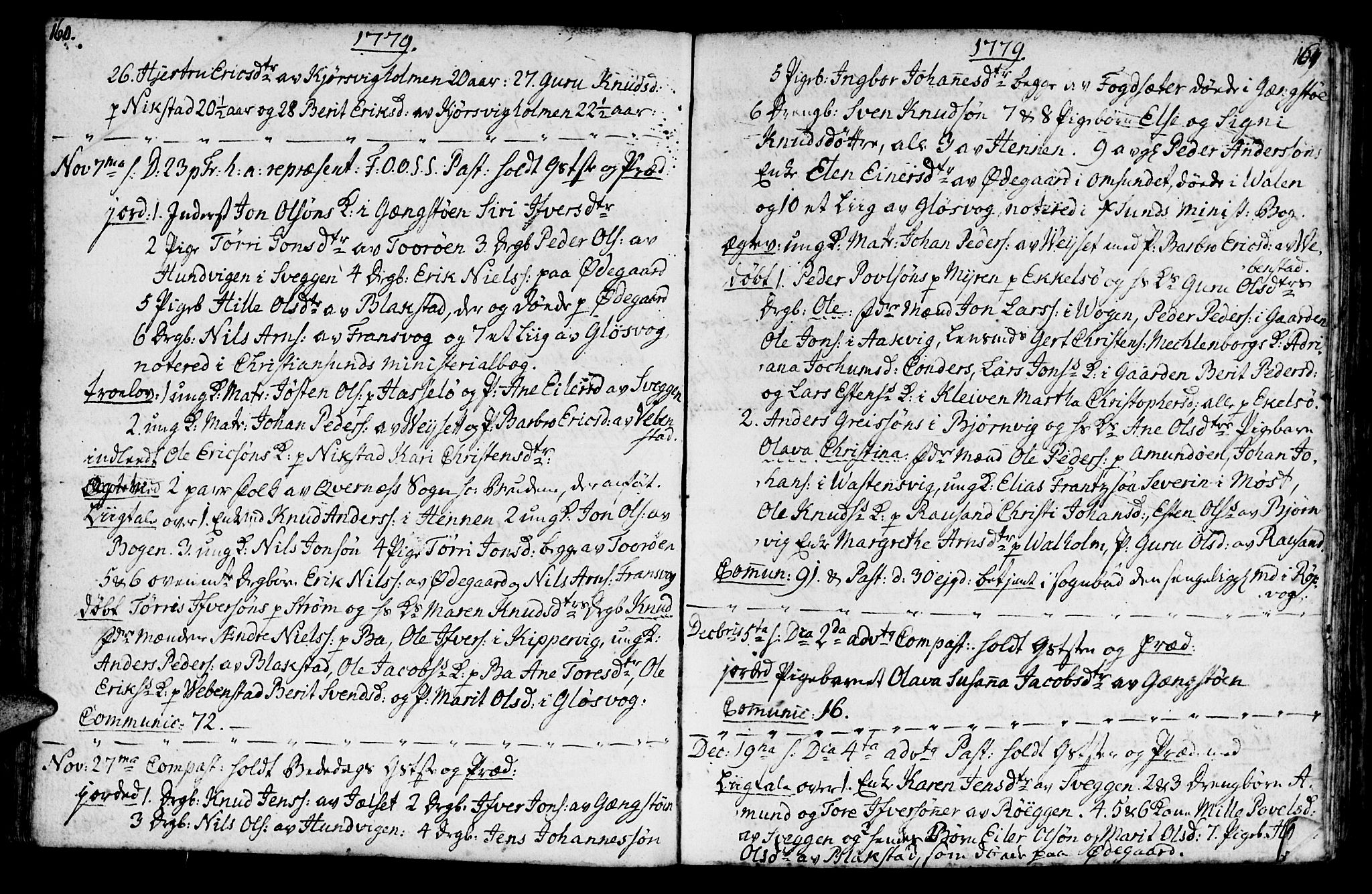 Ministerialprotokoller, klokkerbøker og fødselsregistre - Møre og Romsdal, AV/SAT-A-1454/569/L0816: Parish register (official) no. 569A02, 1759-1805, p. 160-161