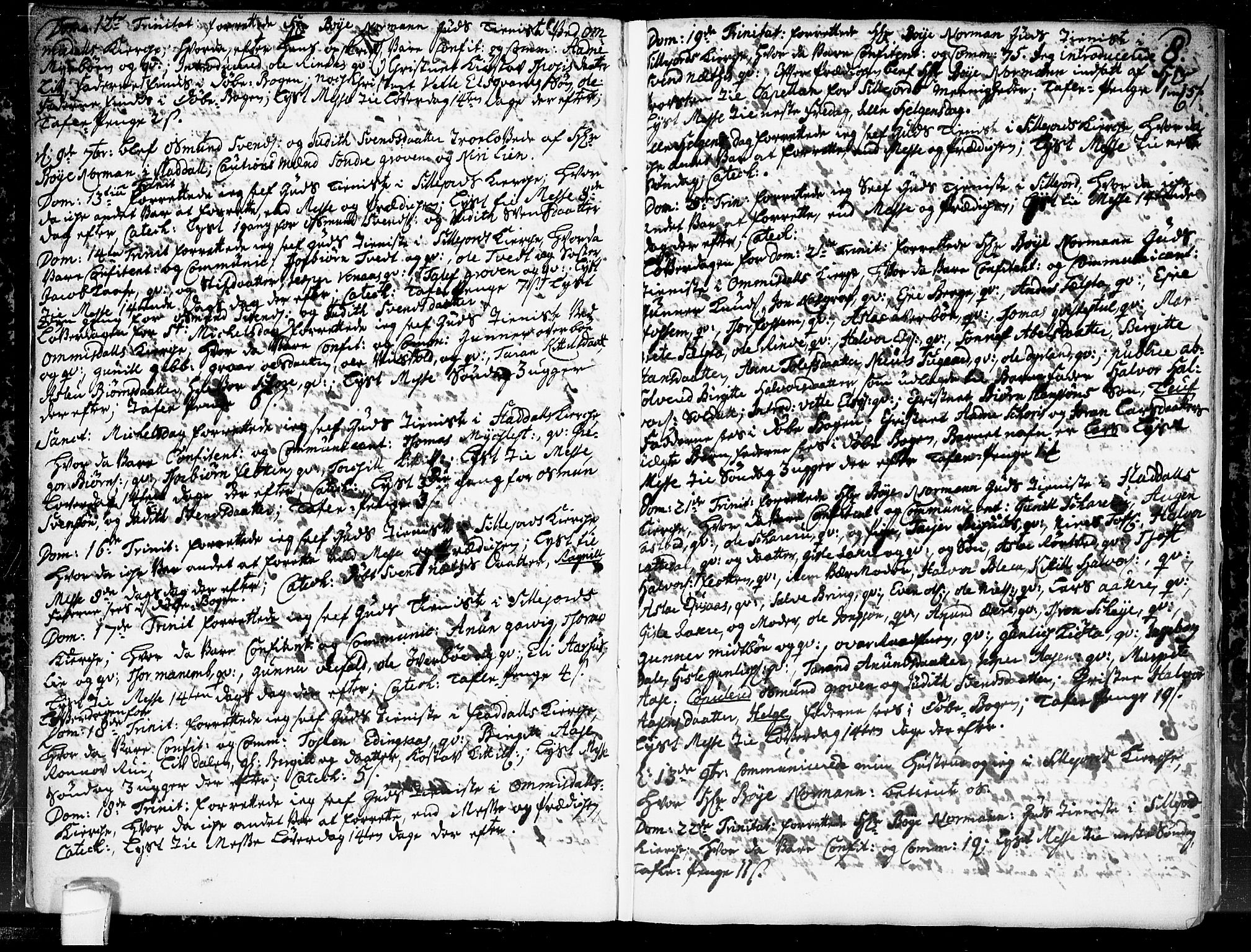 Seljord kirkebøker, SAKO/A-20/F/Fa/L0004: Parish register (official) no. I 4, 1725-1736, p. 8