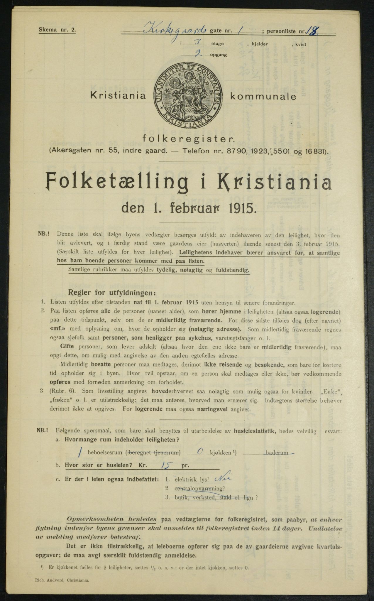 OBA, Municipal Census 1915 for Kristiania, 1915, p. 49548