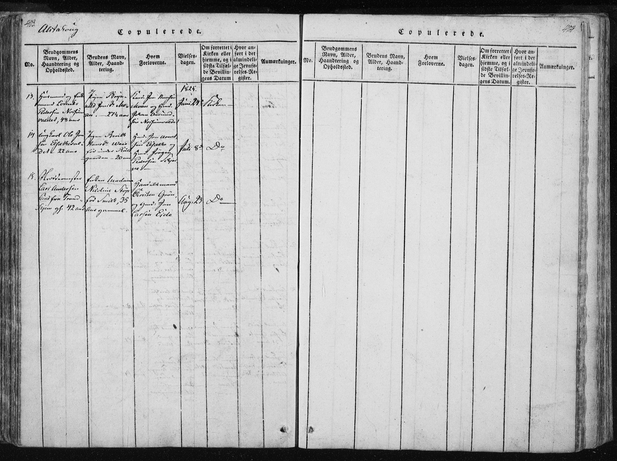 Ministerialprotokoller, klokkerbøker og fødselsregistre - Nord-Trøndelag, SAT/A-1458/717/L0148: Parish register (official) no. 717A04 /1, 1816-1825, p. 403-404