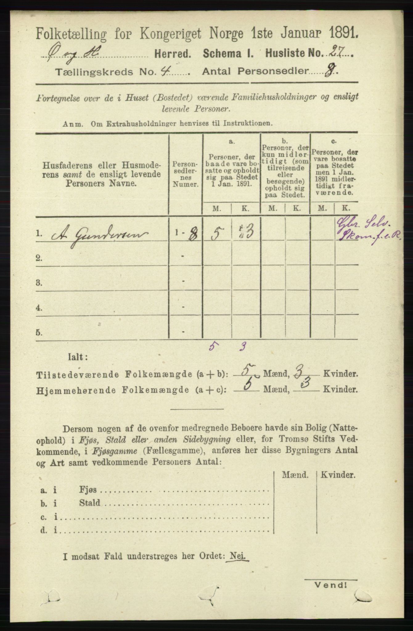 RA, 1891 census for 1016 Øvrebø og Hægeland, 1891, p. 675