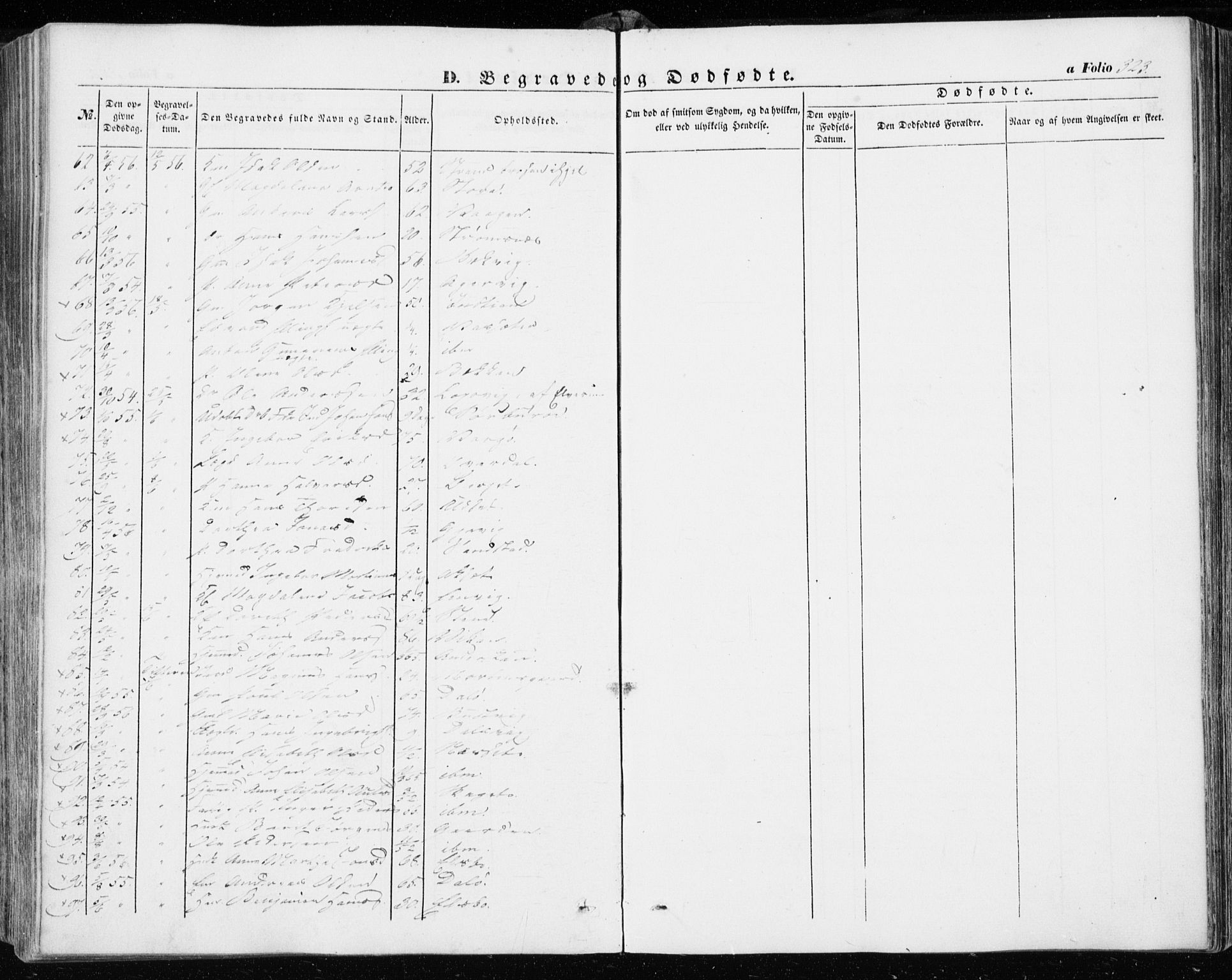 Ministerialprotokoller, klokkerbøker og fødselsregistre - Sør-Trøndelag, AV/SAT-A-1456/634/L0530: Parish register (official) no. 634A06, 1852-1860, p. 323