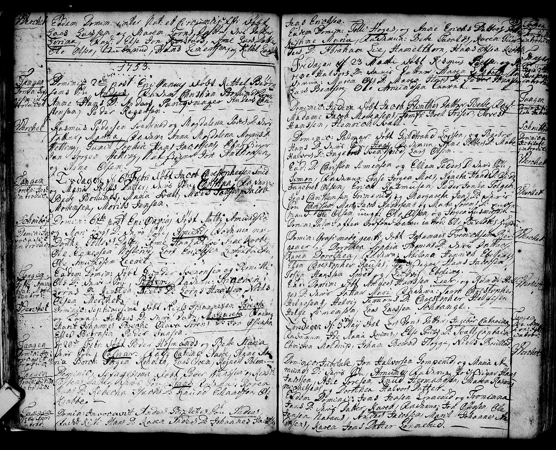 Strømsø kirkebøker, AV/SAKO-A-246/F/Fb/L0002: Parish register (official) no. II 2, 1739-1814, p. 28