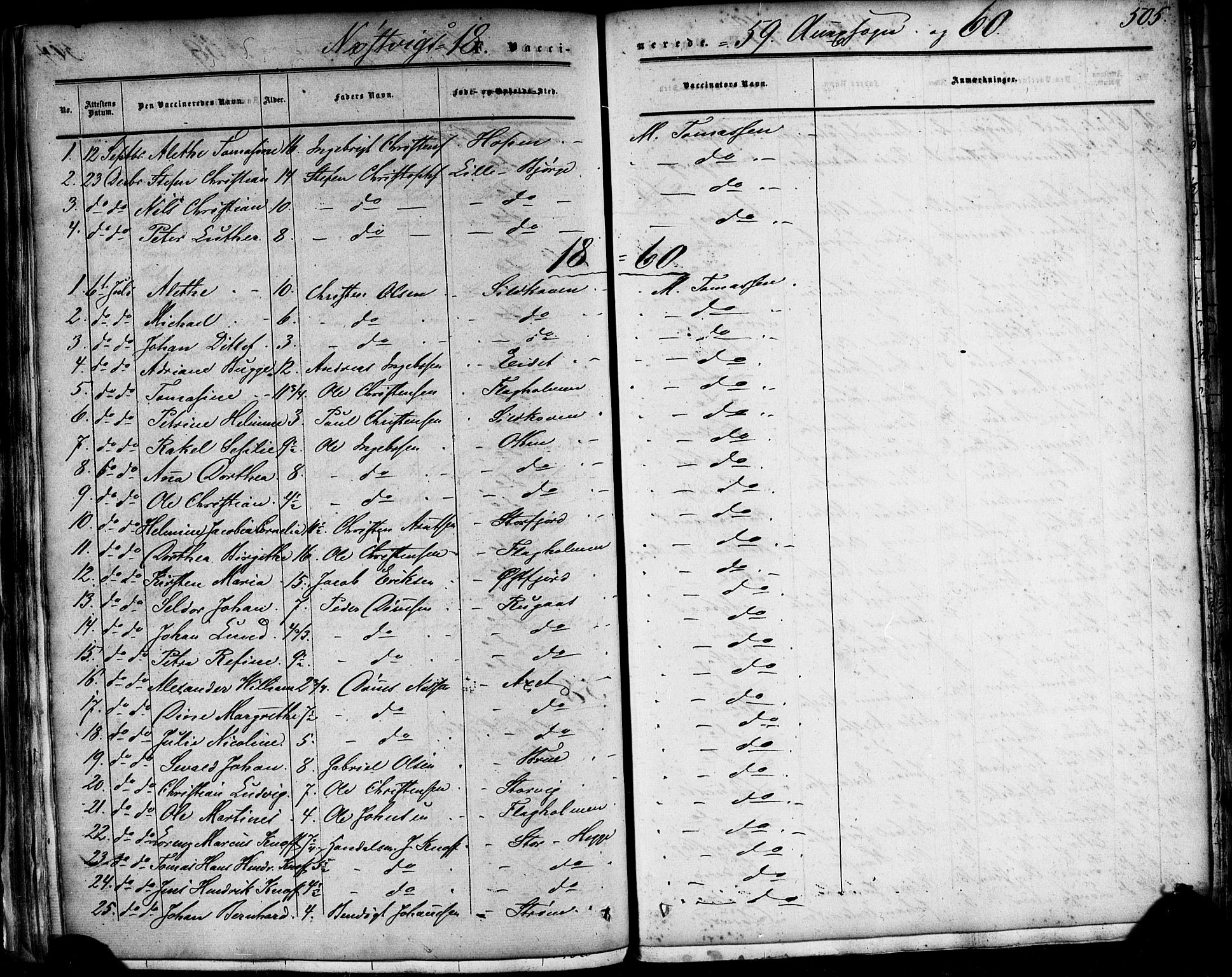 Ministerialprotokoller, klokkerbøker og fødselsregistre - Nordland, AV/SAT-A-1459/814/L0224: Parish register (official) no. 814A05, 1834-1874, p. 505