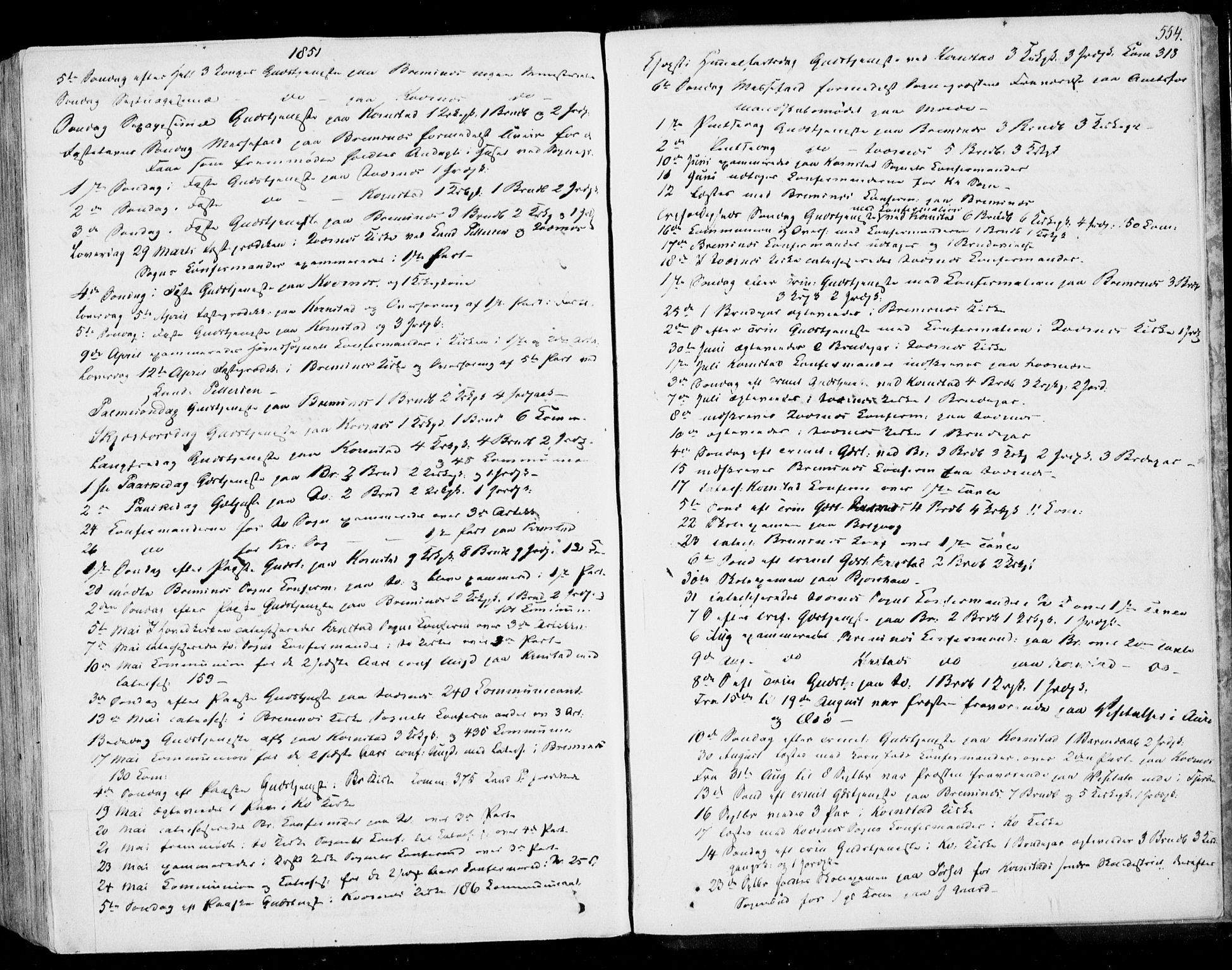 Ministerialprotokoller, klokkerbøker og fødselsregistre - Møre og Romsdal, AV/SAT-A-1454/568/L0803: Parish register (official) no. 568A10, 1830-1853, p. 554