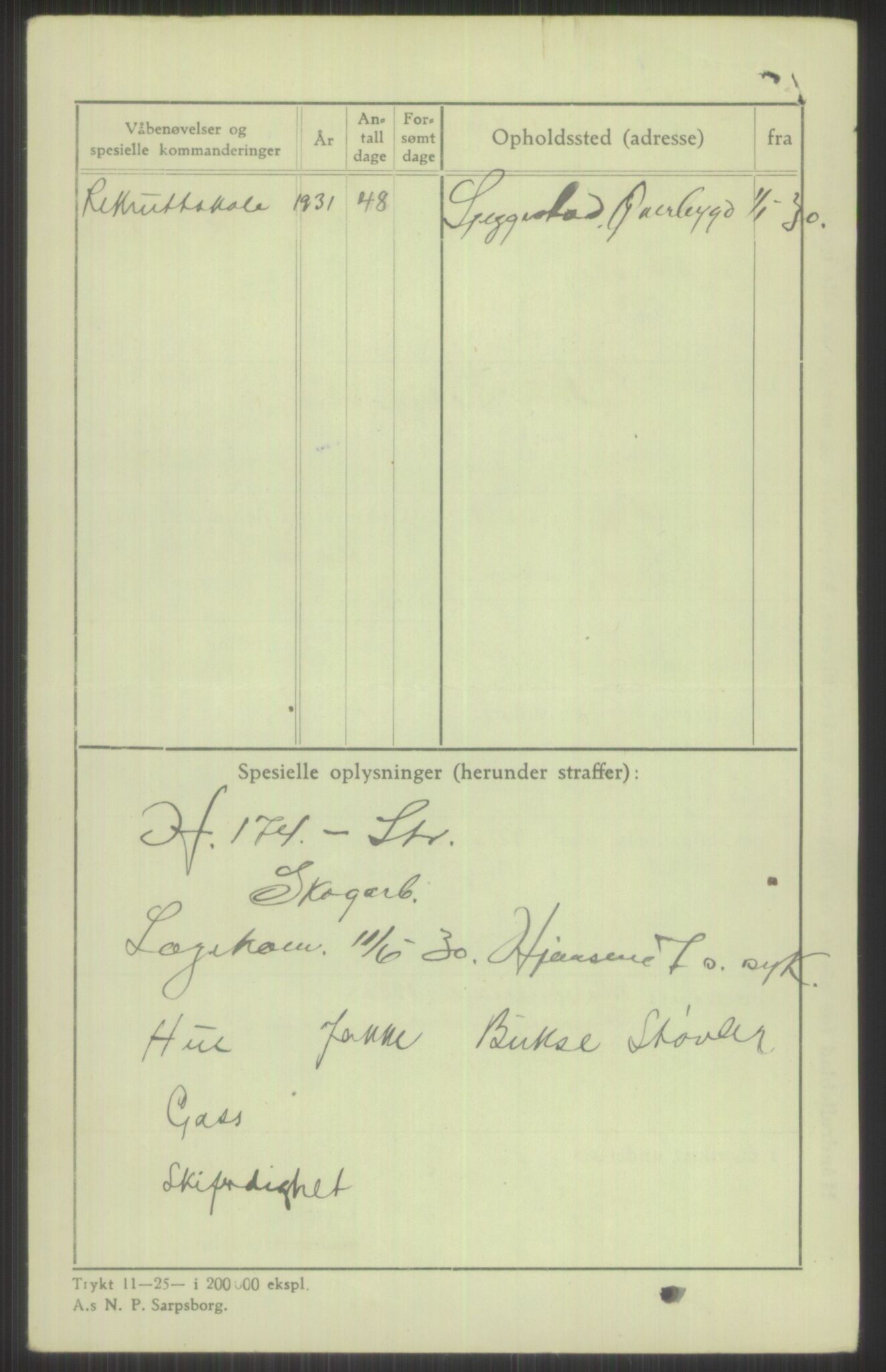 Forsvaret, Troms infanteriregiment nr. 16, AV/RA-RAFA-3146/P/Pa/L0014: Rulleblad for regimentets menige mannskaper, årsklasse 1930, 1930, p. 950