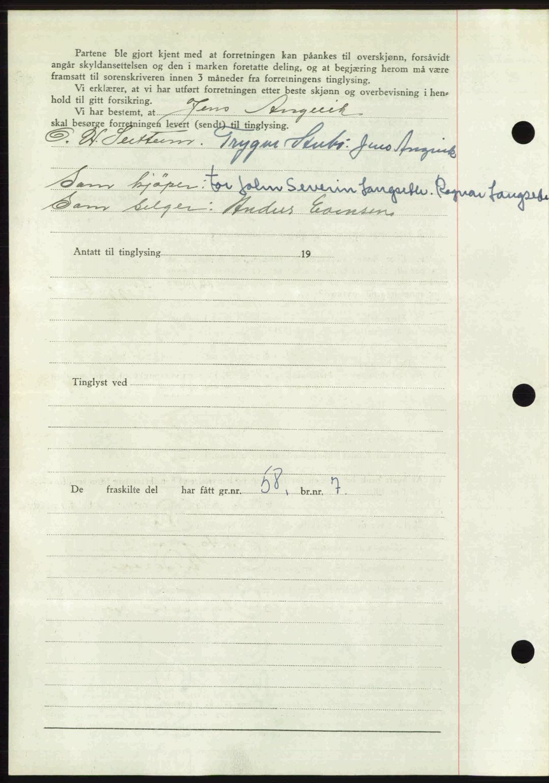 Romsdal sorenskriveri, AV/SAT-A-4149/1/2/2C: Mortgage book no. A31, 1949-1949, Diary no: : 2841/1949