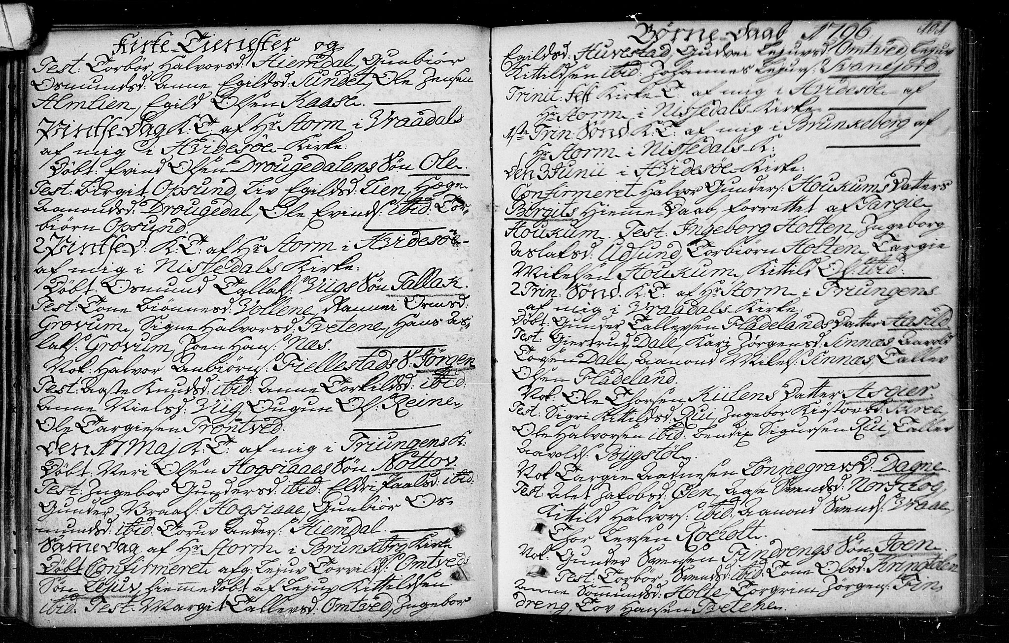 Kviteseid kirkebøker, AV/SAKO-A-276/F/Fa/L0003: Parish register (official) no. I 3, 1787-1799, p. 101