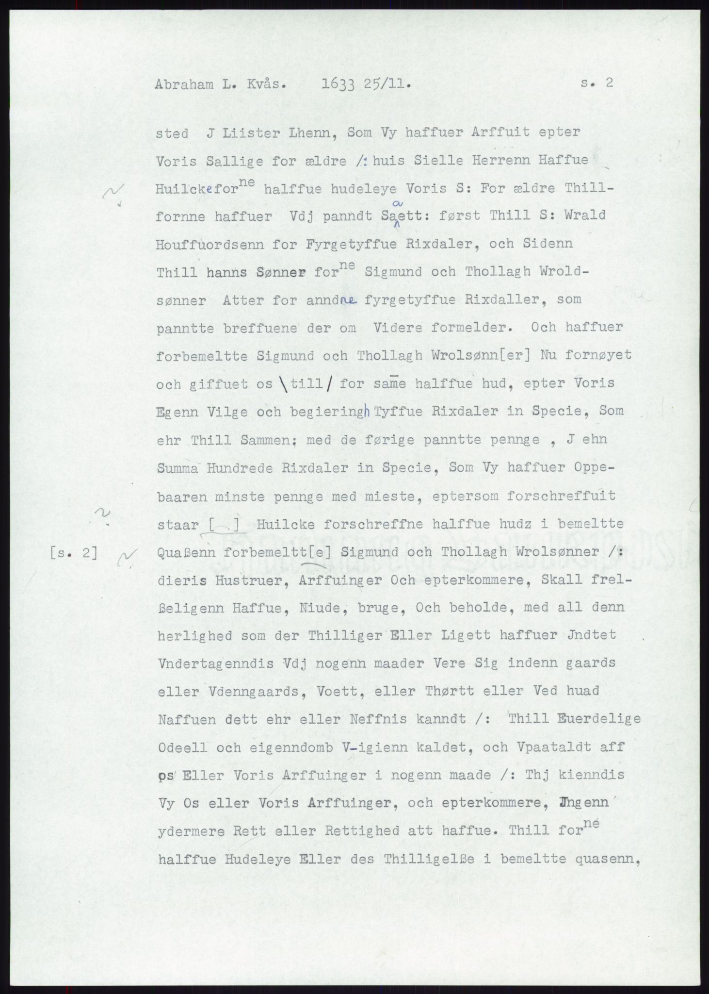 Samlinger til kildeutgivelse, Diplomavskriftsamlingen, AV/RA-EA-4053/H/Ha, p. 1888