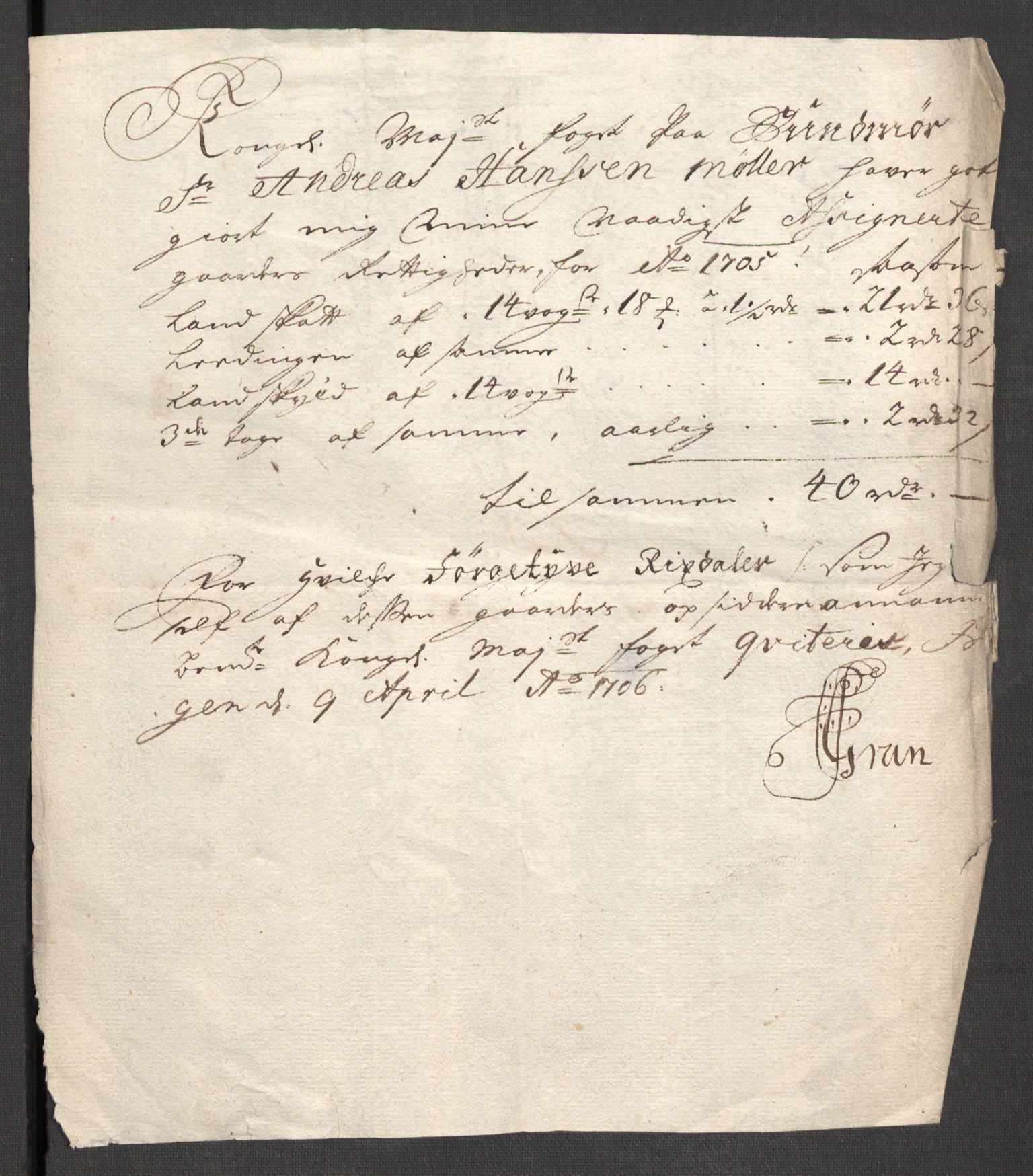 Rentekammeret inntil 1814, Reviderte regnskaper, Fogderegnskap, RA/EA-4092/R54/L3560: Fogderegnskap Sunnmøre, 1704-1705, p. 434