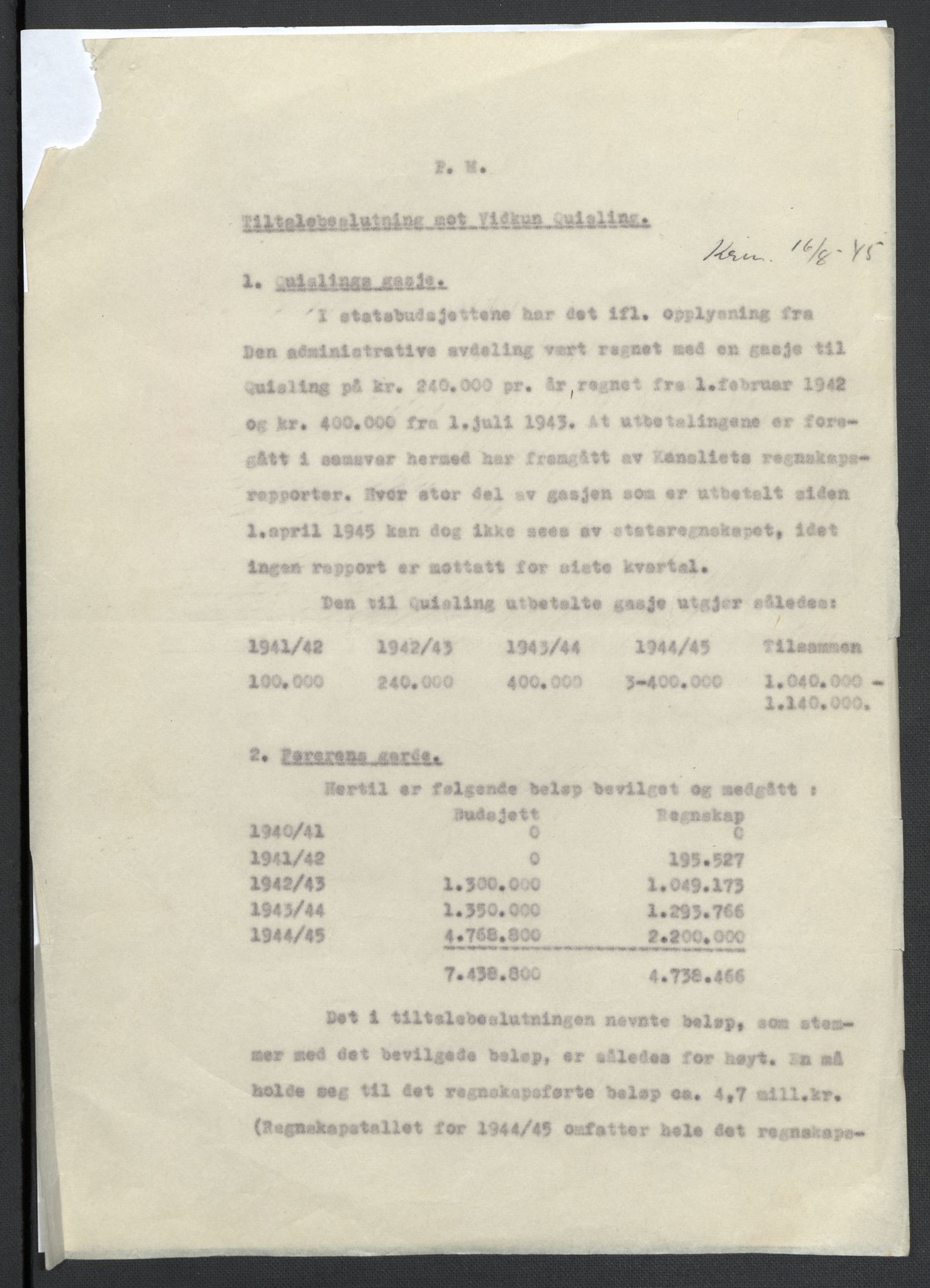 Landssvikarkivet, Oslo politikammer, AV/RA-S-3138-01/D/Da/L0003: Dnr. 29, 1945, p. 1529