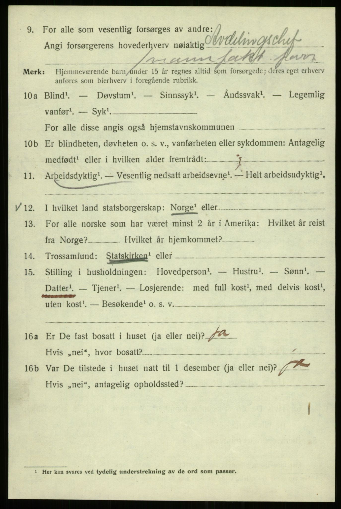 SAB, 1920 census for Bergen, 1920, p. 110376