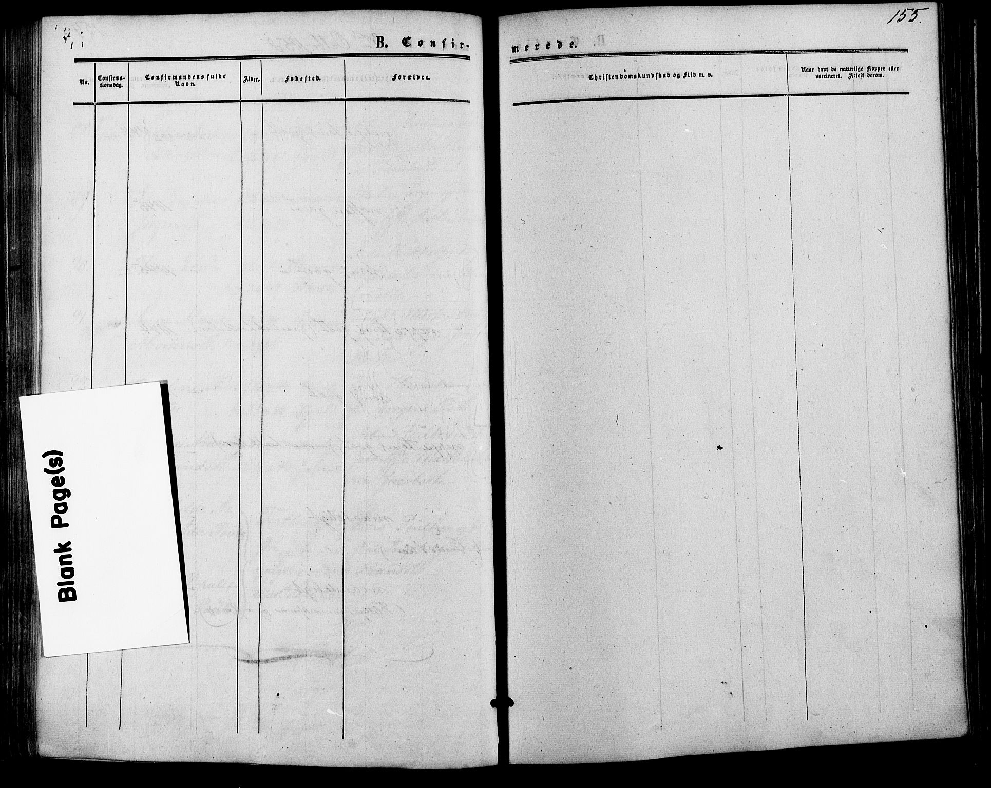 Vestre Aker prestekontor Kirkebøker, SAO/A-10025/F/Fa/L0001: Parish register (official) no. 1, 1853-1858, p. 155