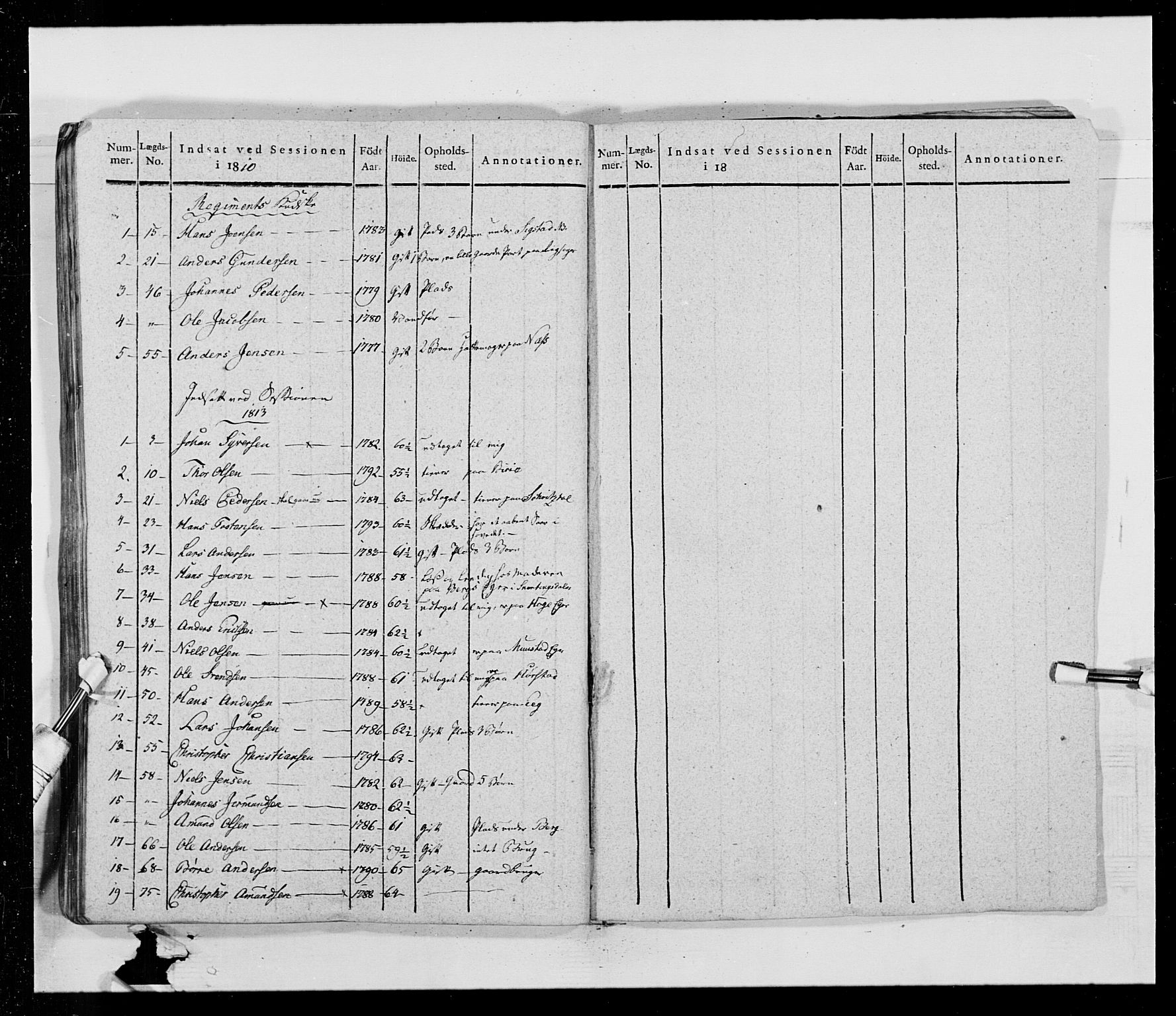 Generalitets- og kommissariatskollegiet, Det kongelige norske kommissariatskollegium, AV/RA-EA-5420/E/Eh/L0014: 3. Sønnafjelske dragonregiment, 1776-1813, p. 448