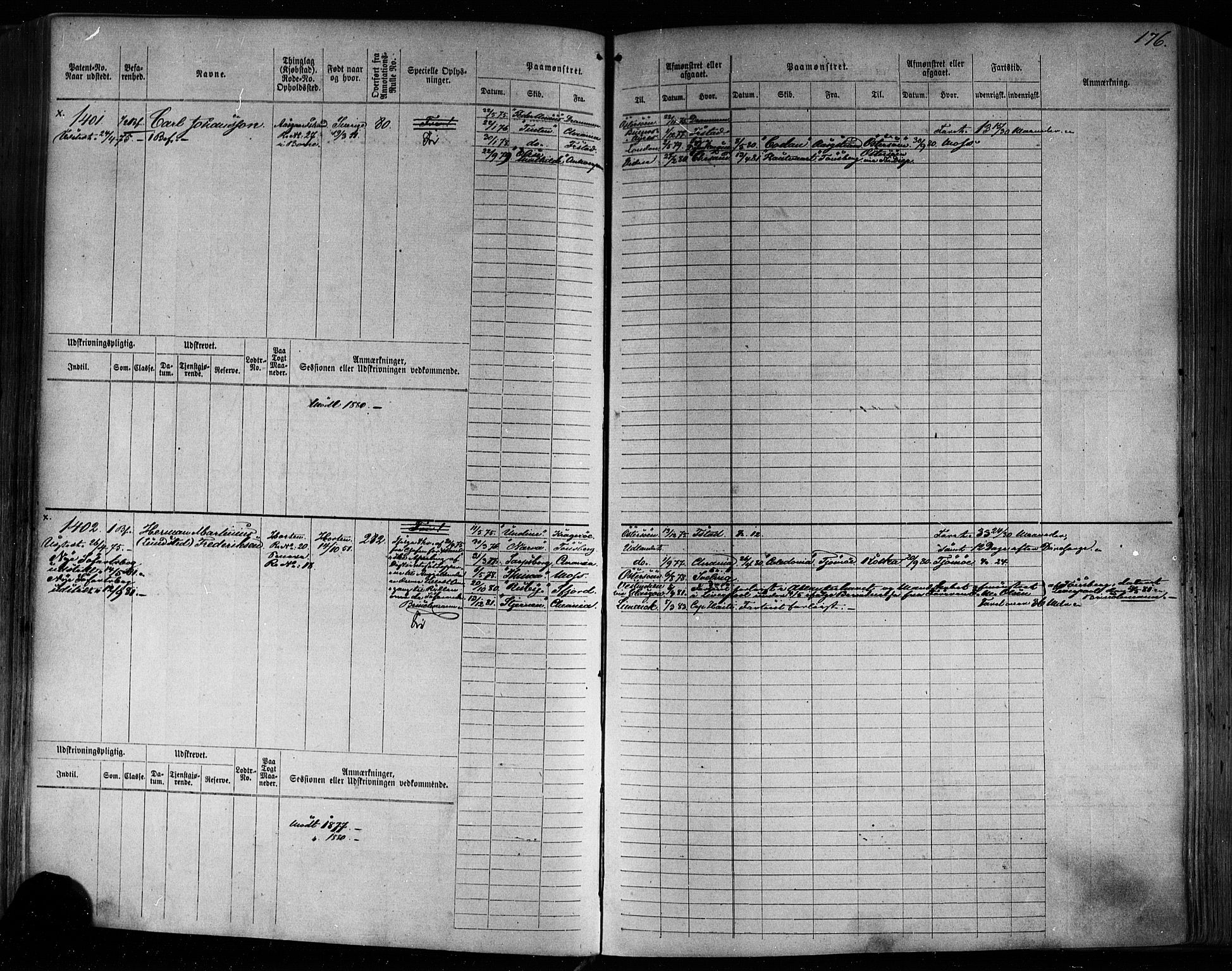 Horten innrulleringskontor, AV/SAKO-A-785/F/Fc/L0004: Hovedrulle, 1871-1919, p. 178