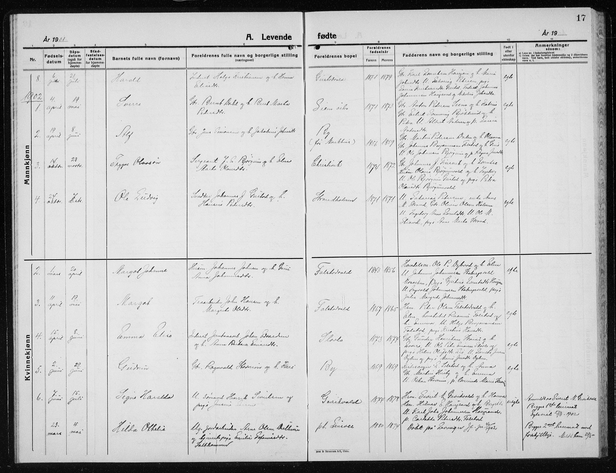 Ministerialprotokoller, klokkerbøker og fødselsregistre - Nord-Trøndelag, SAT/A-1458/719/L0180: Parish register (copy) no. 719C01, 1878-1940, p. 17