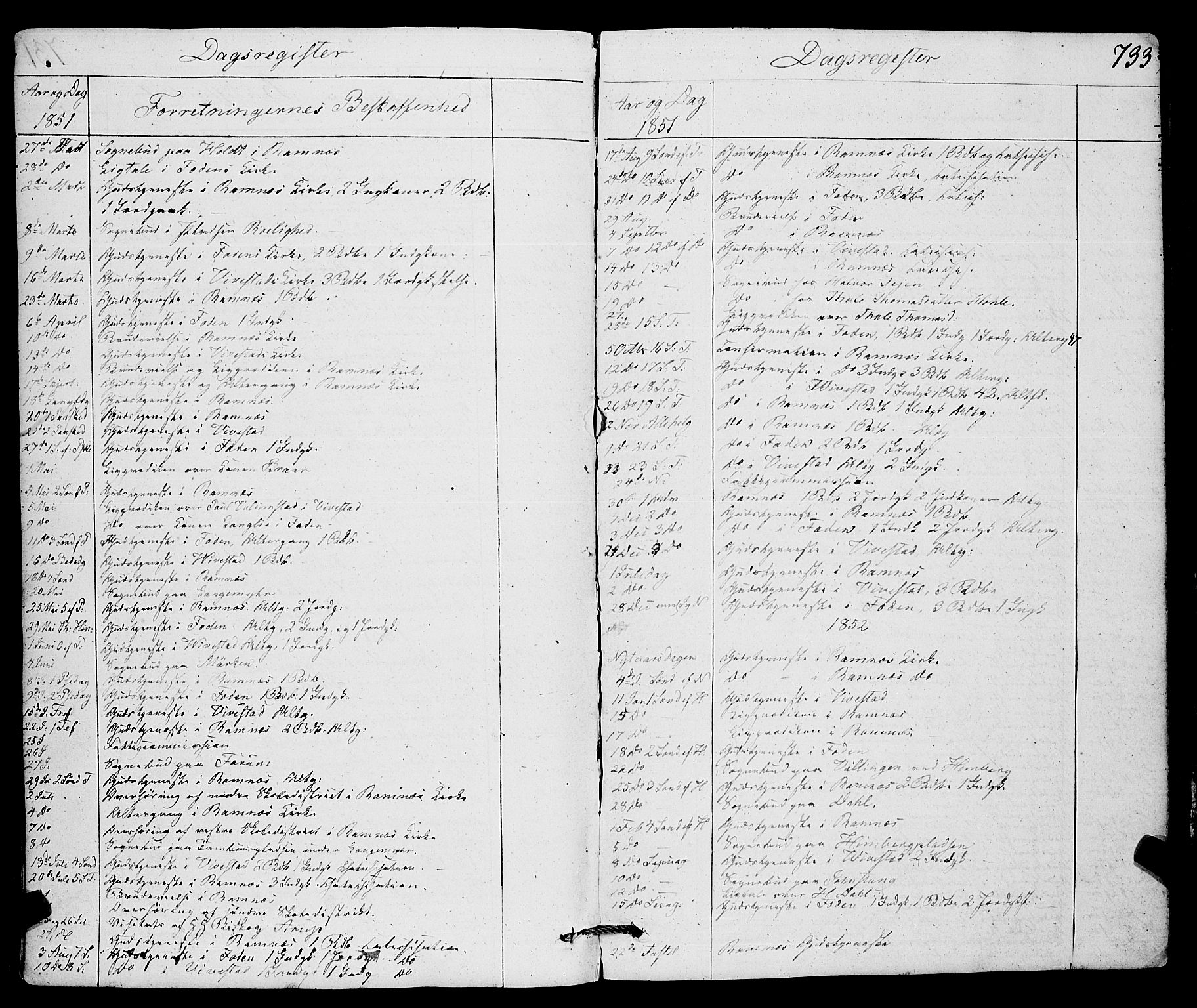 Ramnes kirkebøker, AV/SAKO-A-314/F/Fa/L0005: Parish register (official) no. I 5, 1841-1861, p. 732-733