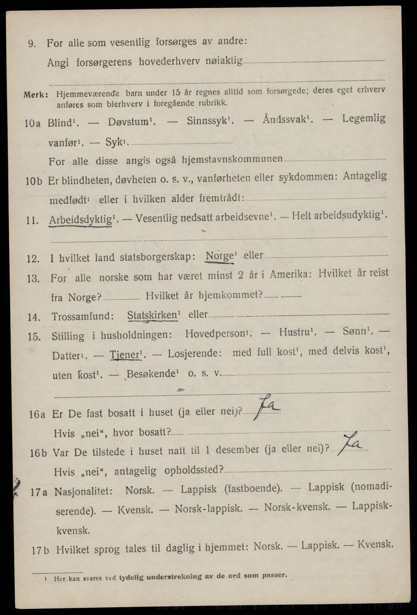 SAT, 1920 census for Flakstad, 1920, p. 3404