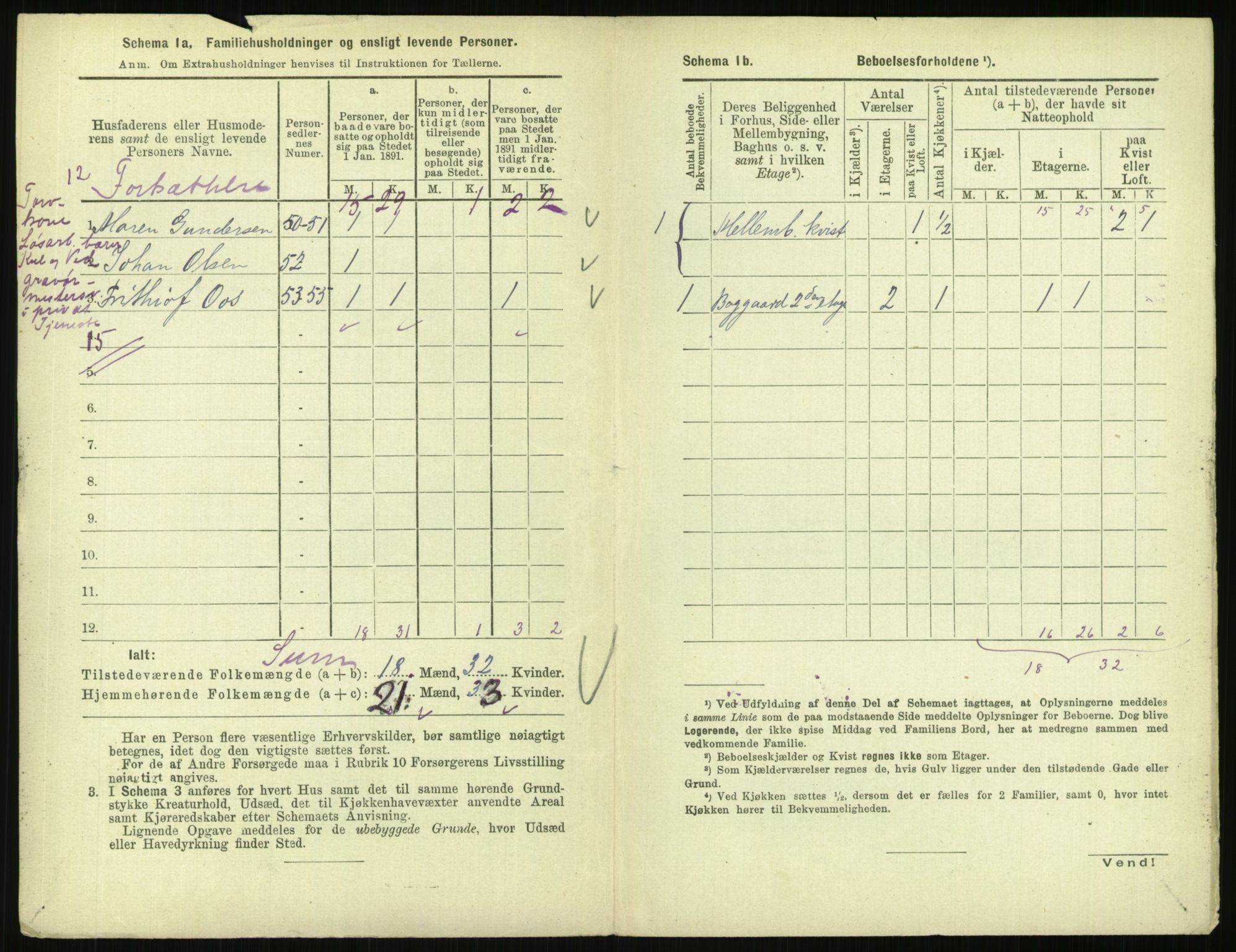 RA, 1891 census for 0301 Kristiania, 1891, p. 7004