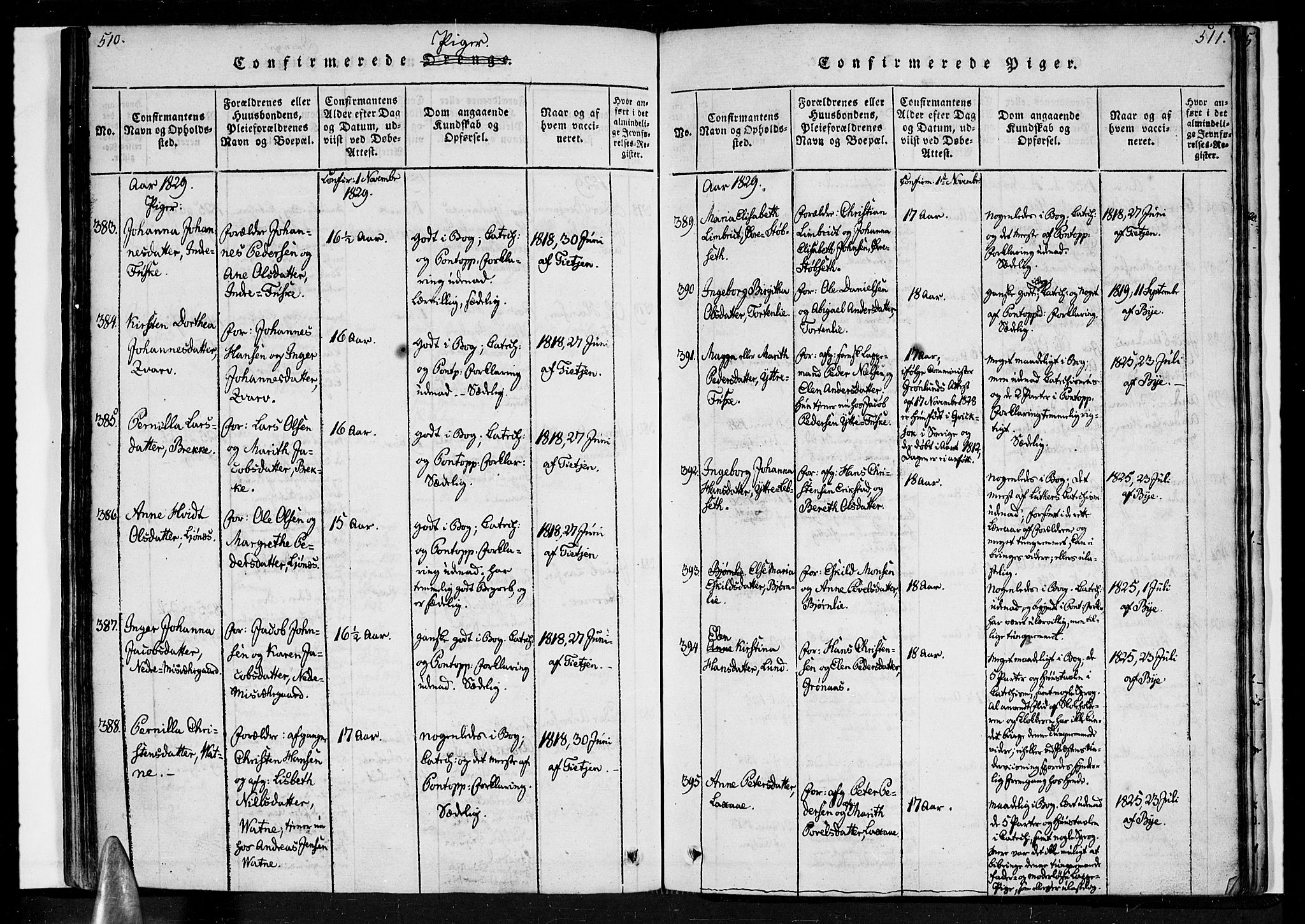 Ministerialprotokoller, klokkerbøker og fødselsregistre - Nordland, SAT/A-1459/852/L0736: Parish register (official) no. 852A06, 1820-1833, p. 510-511
