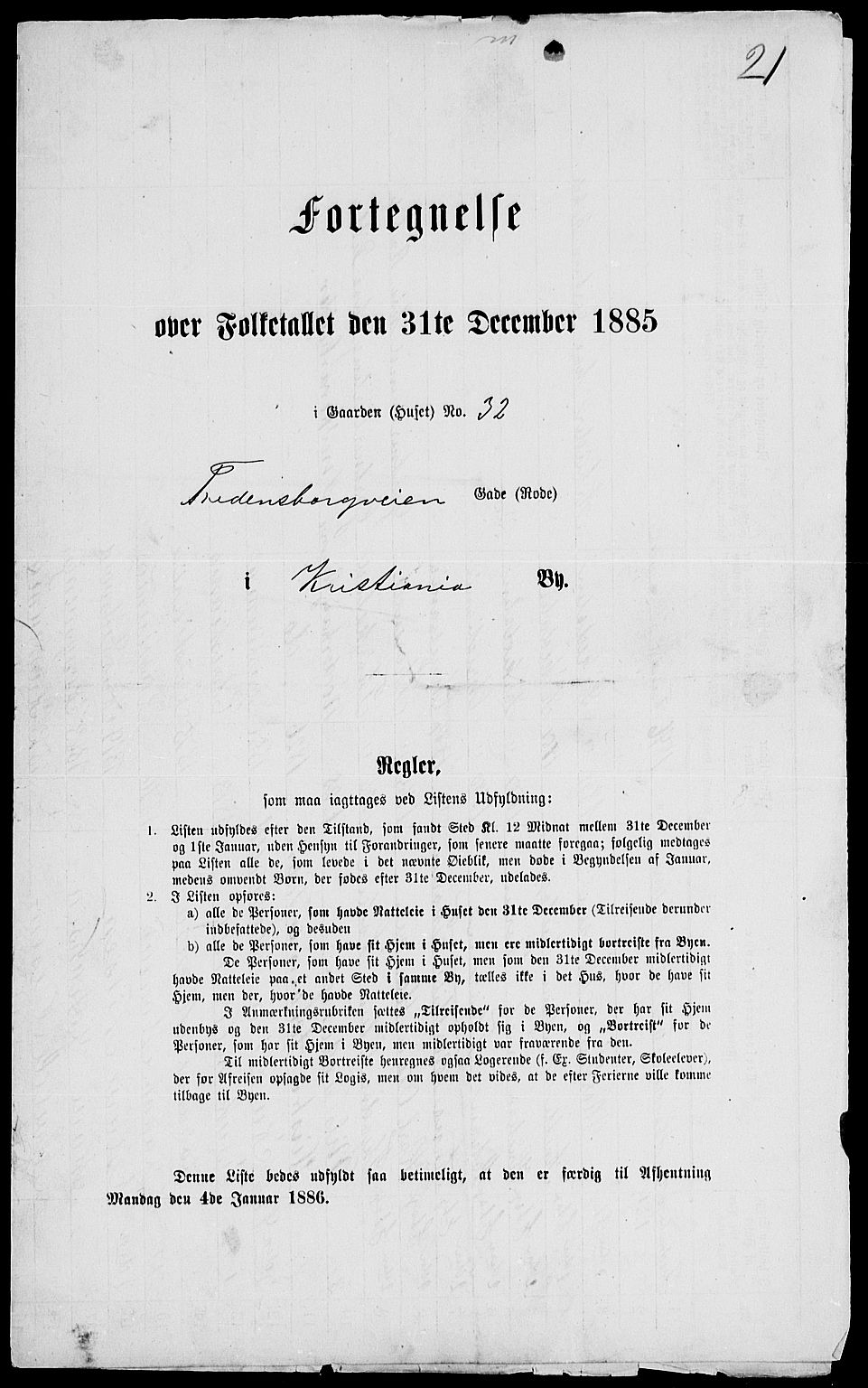 RA, 1885 census for 0301 Kristiania, 1885, p. 4644
