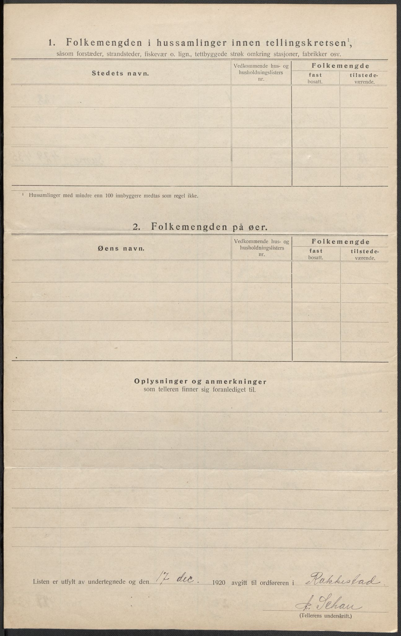 SAO, 1920 census for Rakkestad, 1920, p. 16