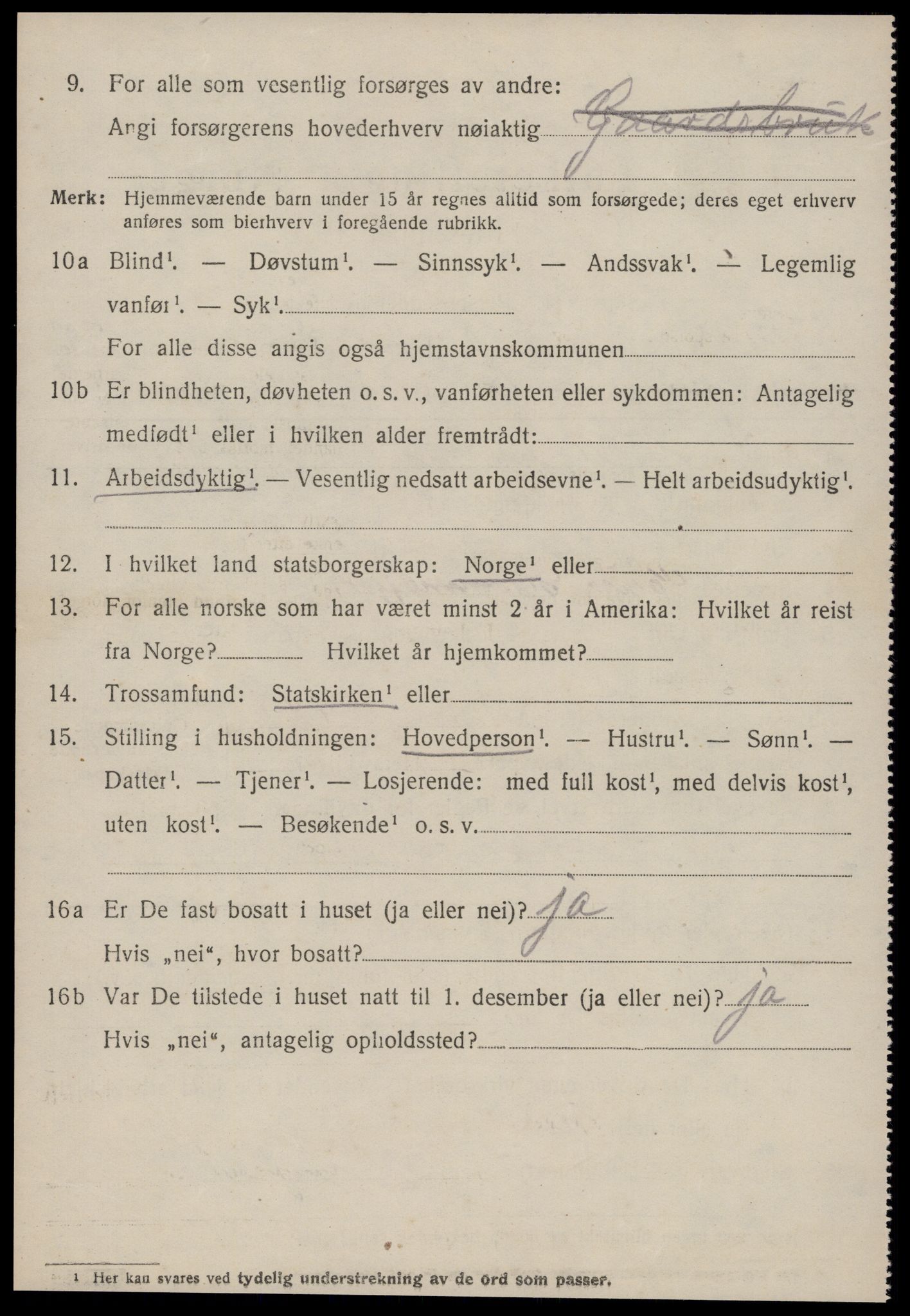 SAT, 1920 census for Borgund, 1920, p. 11253