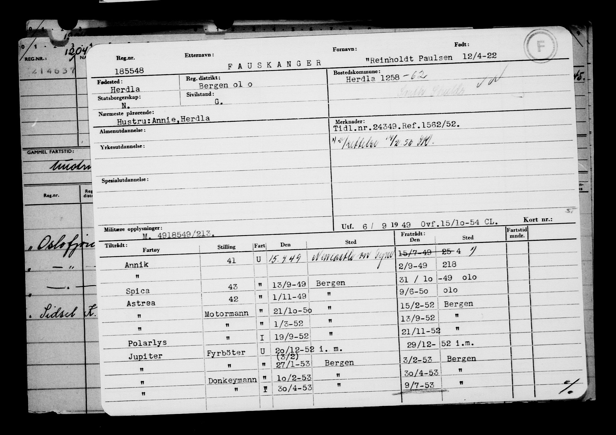 Direktoratet for sjømenn, AV/RA-S-3545/G/Gb/L0205: Hovedkort, 1922, p. 318