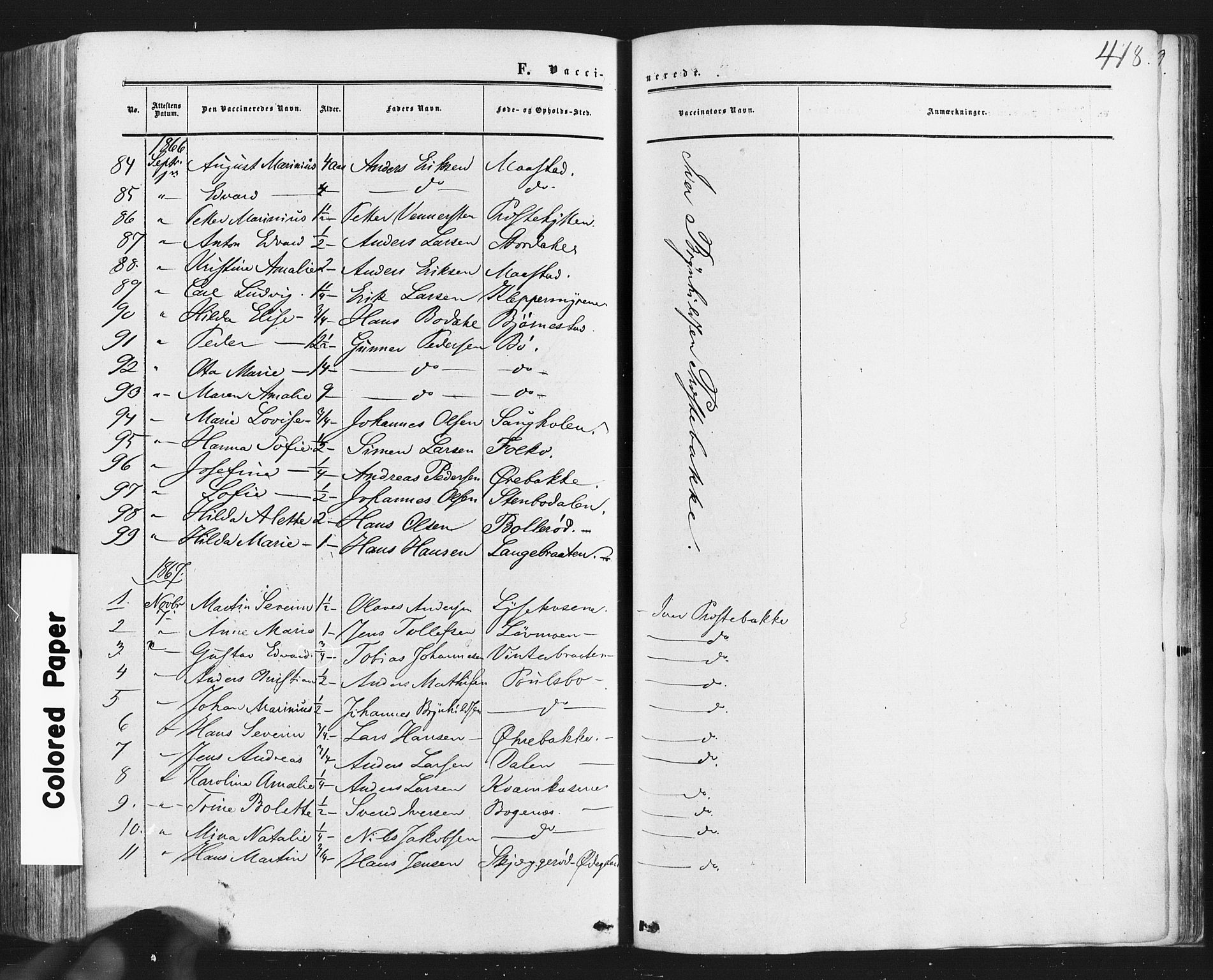 Idd prestekontor Kirkebøker, AV/SAO-A-10911/F/Fc/L0005: Parish register (official) no. III 5, 1861-1877, p. 418