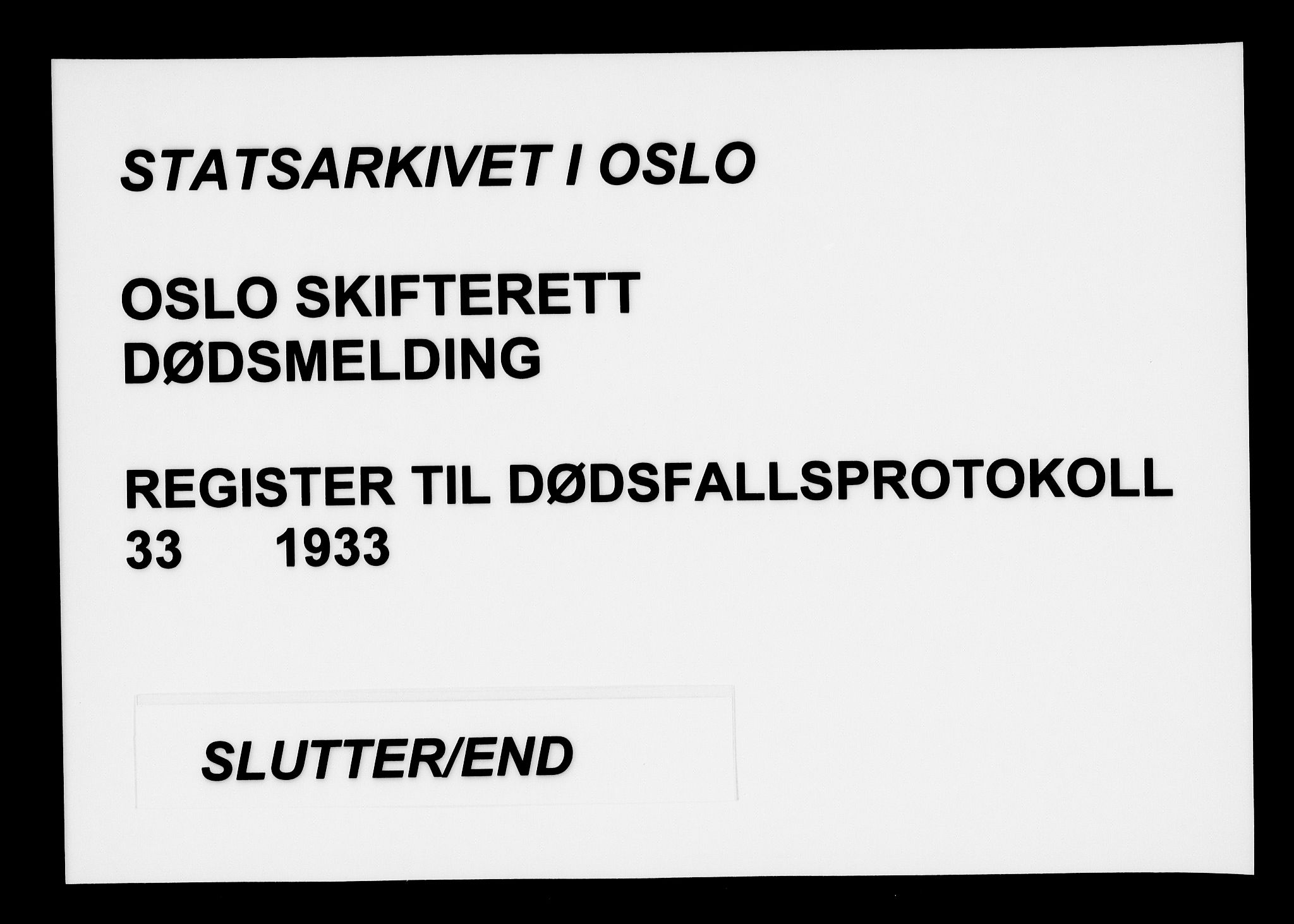 Oslo skifterett, AV/SAO-A-10383/F/Fa/Faa/L0033: Navneregister, 1933