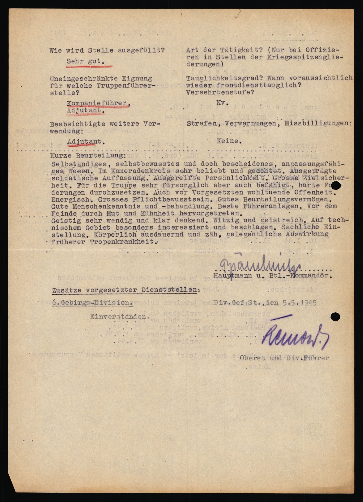 Forsvarets Overkommando. 2 kontor. Arkiv 11.4. Spredte tyske arkivsaker, AV/RA-RAFA-7031/D/Dar/Dara/L0018: Personalbøker, 1940-1945, p. 836