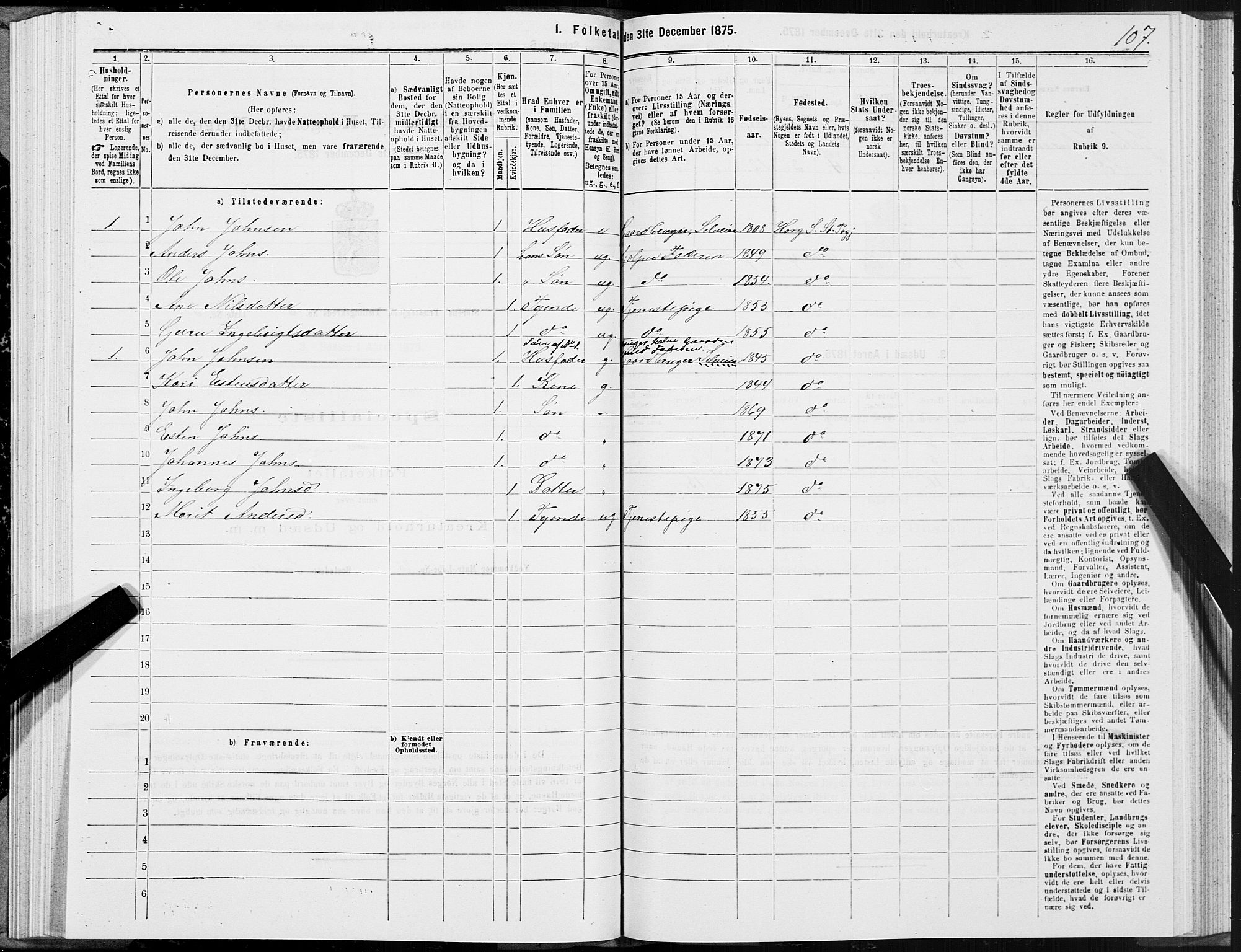 SAT, 1875 census for 1648P Støren, 1875, p. 4107